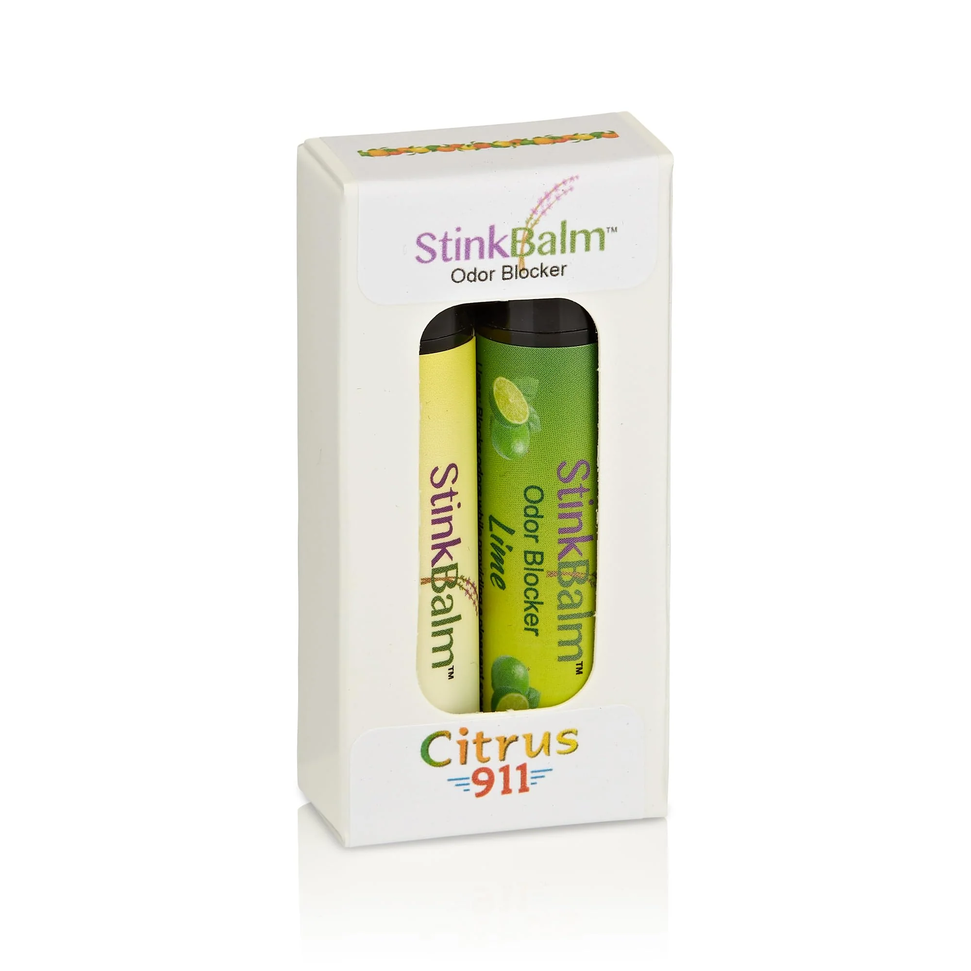 Healthy StinkBalm Odor Blocker Citrus 911 2 Pack Fresh Citrus Odor Control Trusted