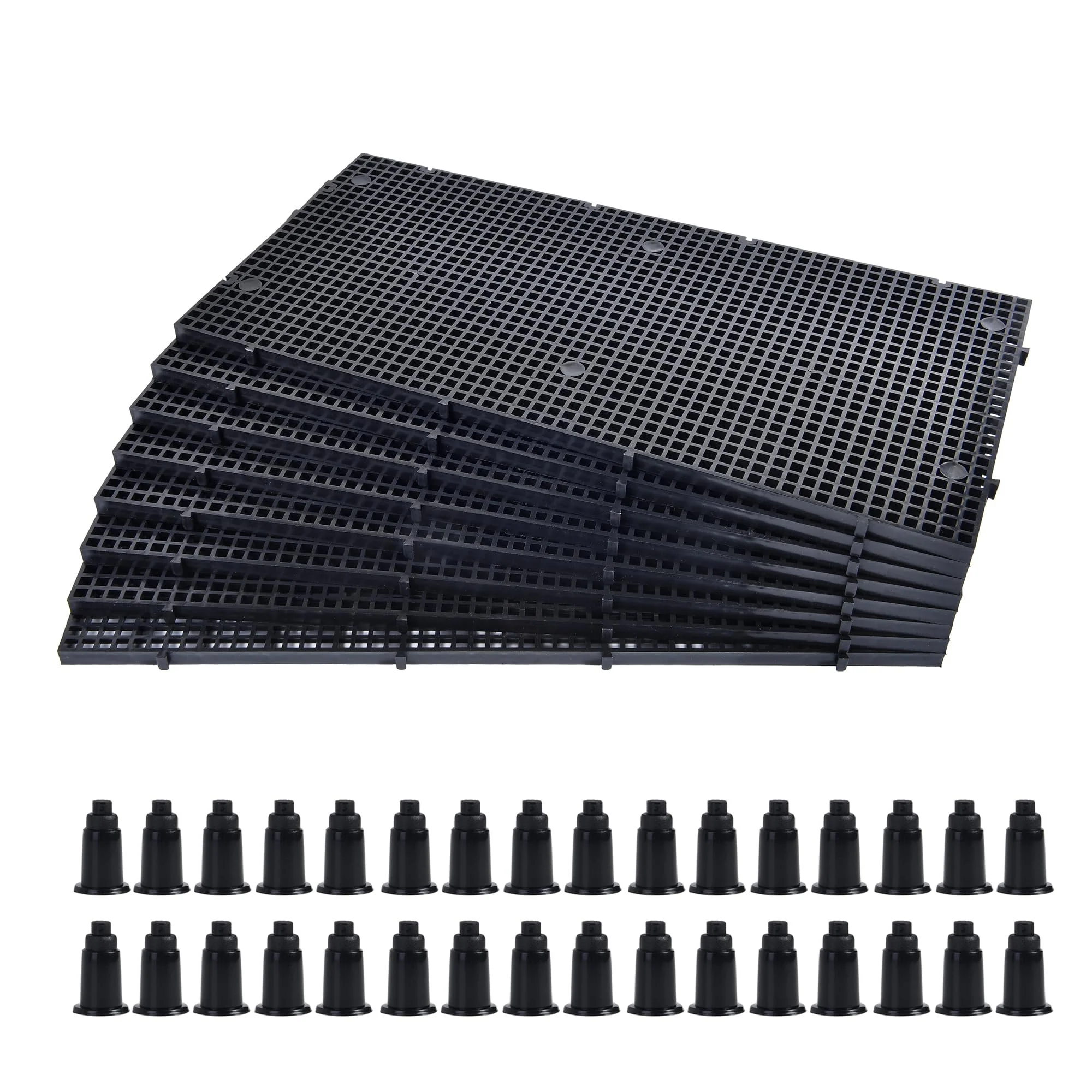 Casual ALEGI Plastic Grid Divider Tray – Aquarium Egg Crate Louvre 8pcs Black Consistent