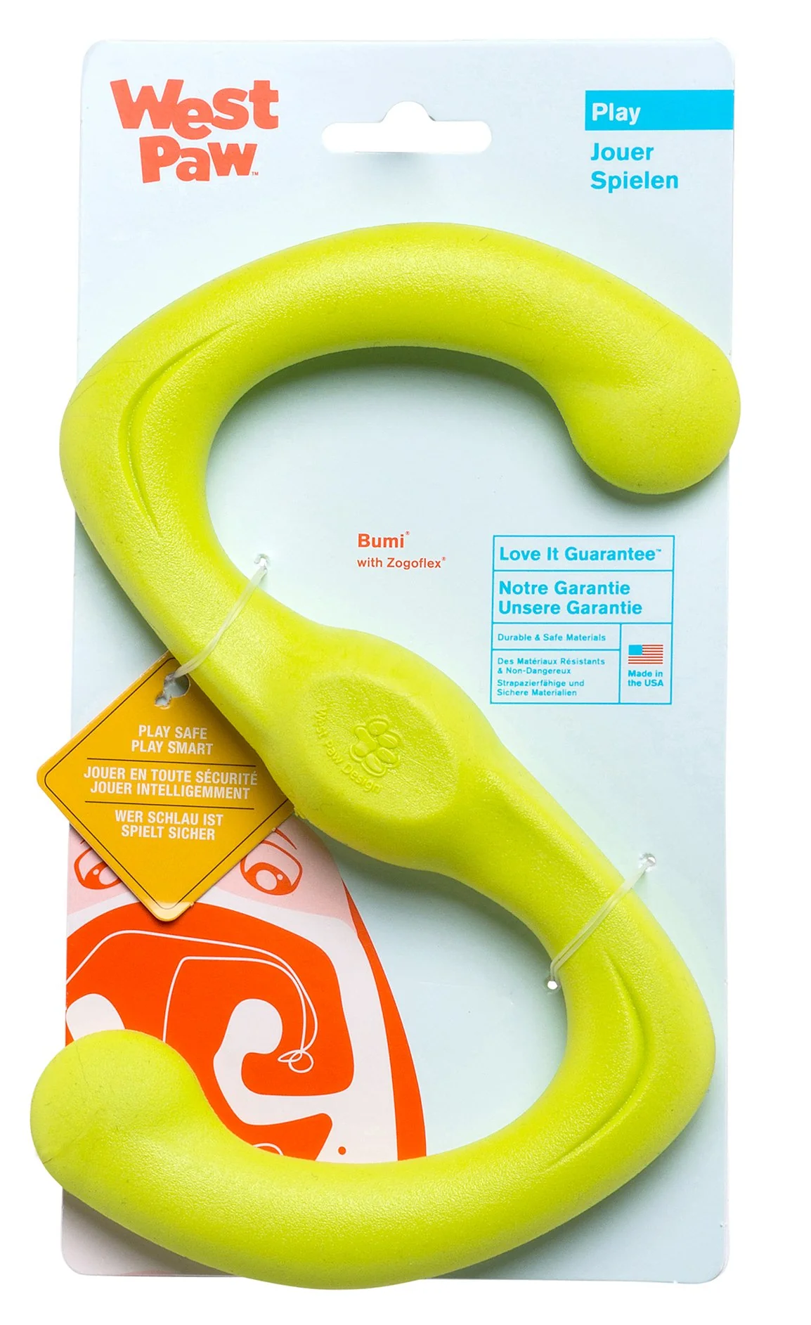 User-Friendly West Paw Zogoflex Bumi Dog Toy — Durable Floatable Tug Fetch Superior