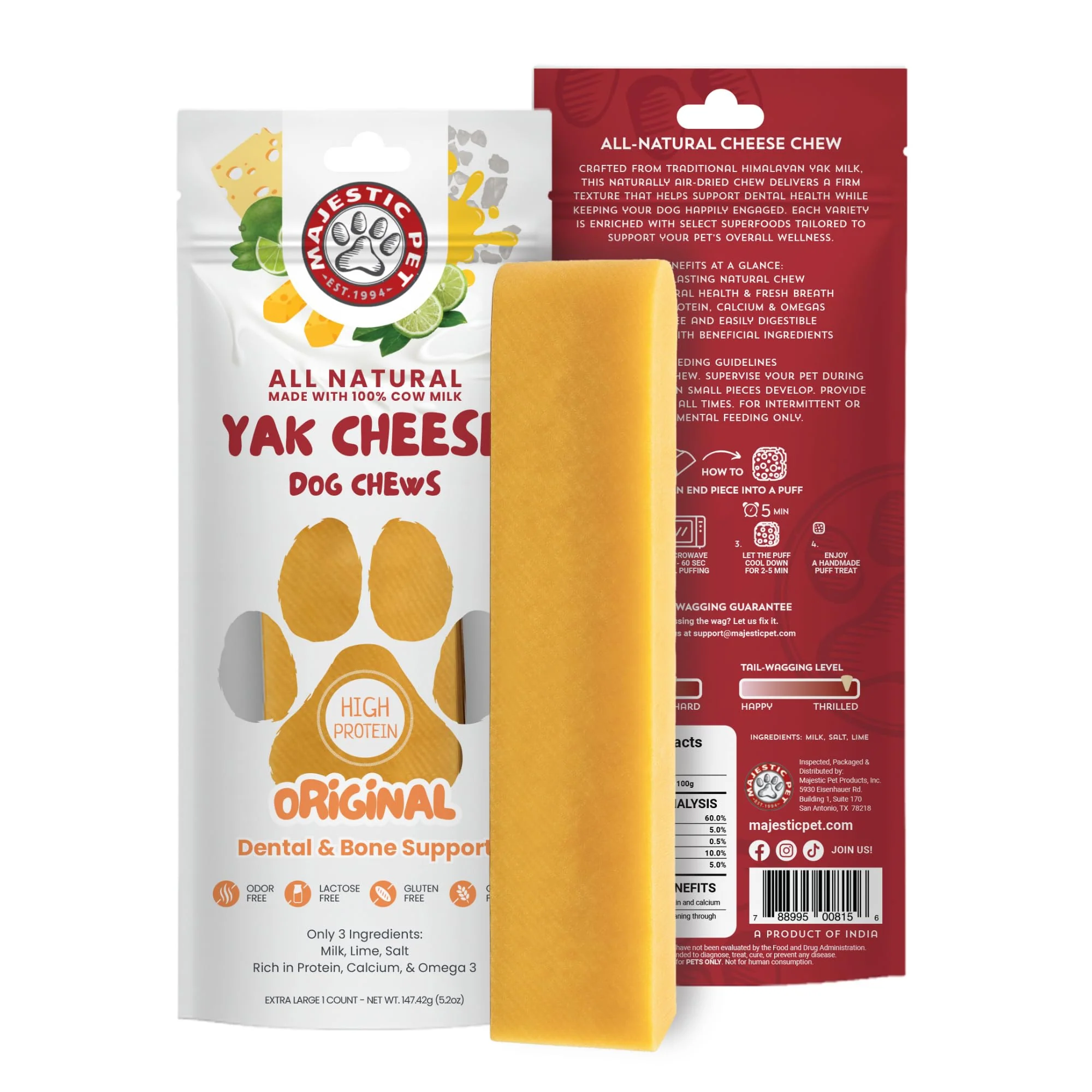 Smooth Majestic Pet Himalayan Yak Cheese Dog Chews 100 Cow VisaMastercardMaestroApple PayDiscoverShop Pay First-Class