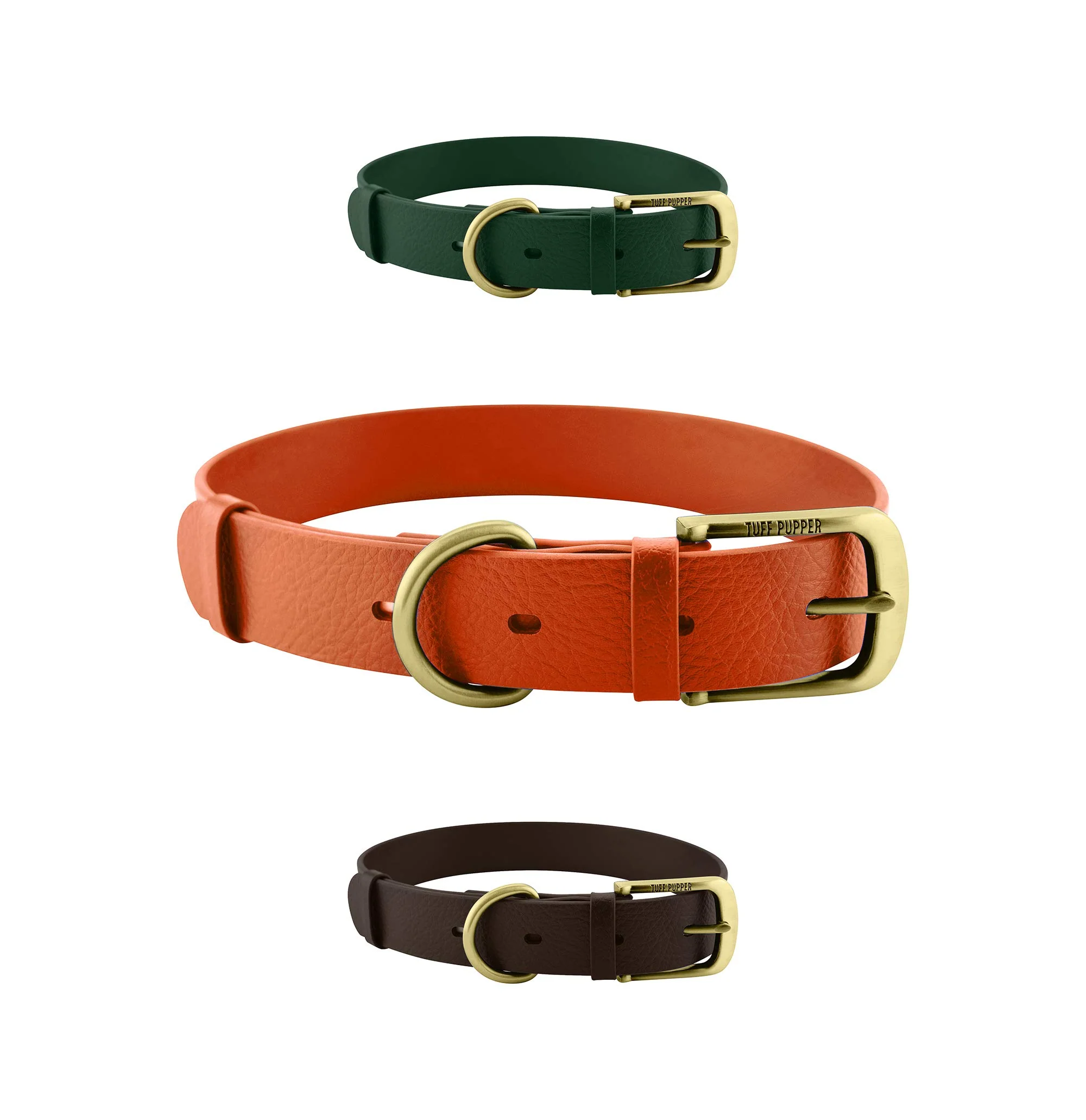 Enhanced Tuff Pupper Classic Heavy Duty Dog Collar – 10x Stronger Than Leather Waterproof Odor-Proof Advanced