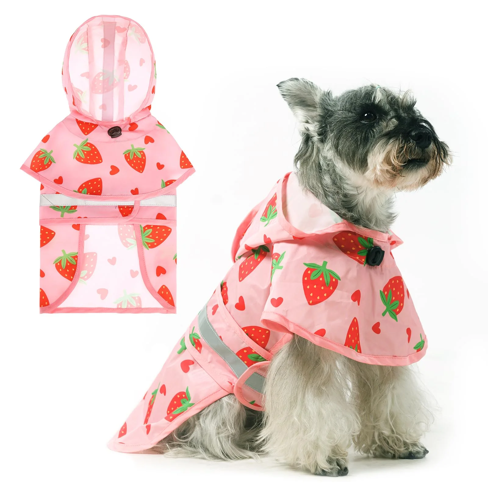 User-Friendly KOOLTAIL Dog Raincoat Hooded Slicker Poncho with Leash Hole – Waterproof Reflective Rain Jacket Medium Innovative