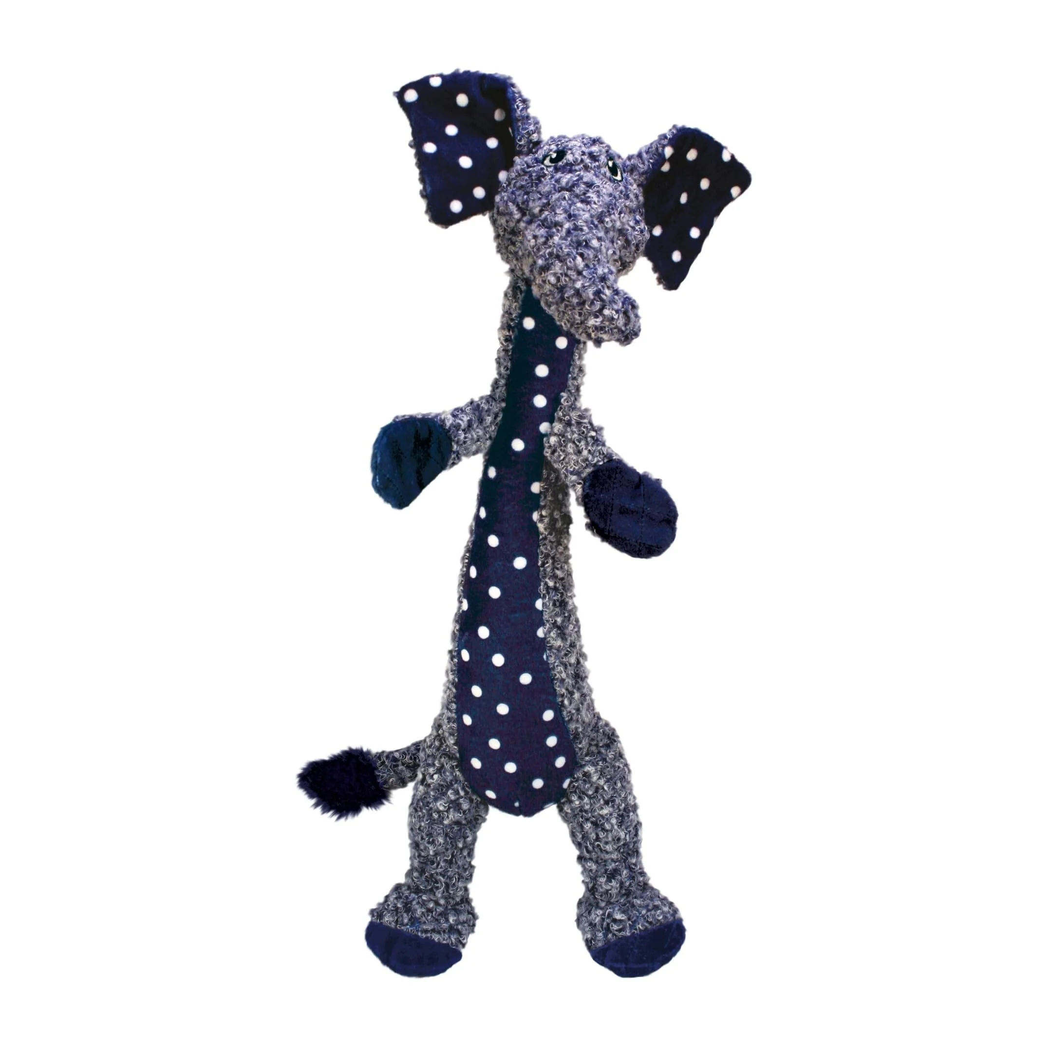 Prestigious KONG Shakers Lu Elephant – Long Body Fetch Tug Dog Toy Blue Large Premium Material