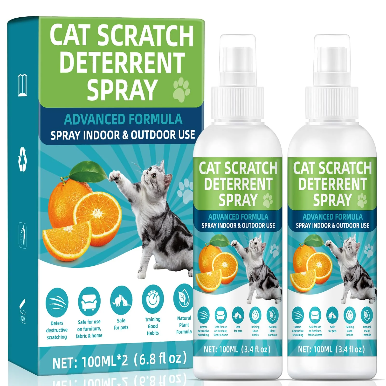 Selected KODASNY Cat Deterrent Spray – Natural Non-Toxic Cat Repellent for Indoor Outdoor Training 200 ml World-Class