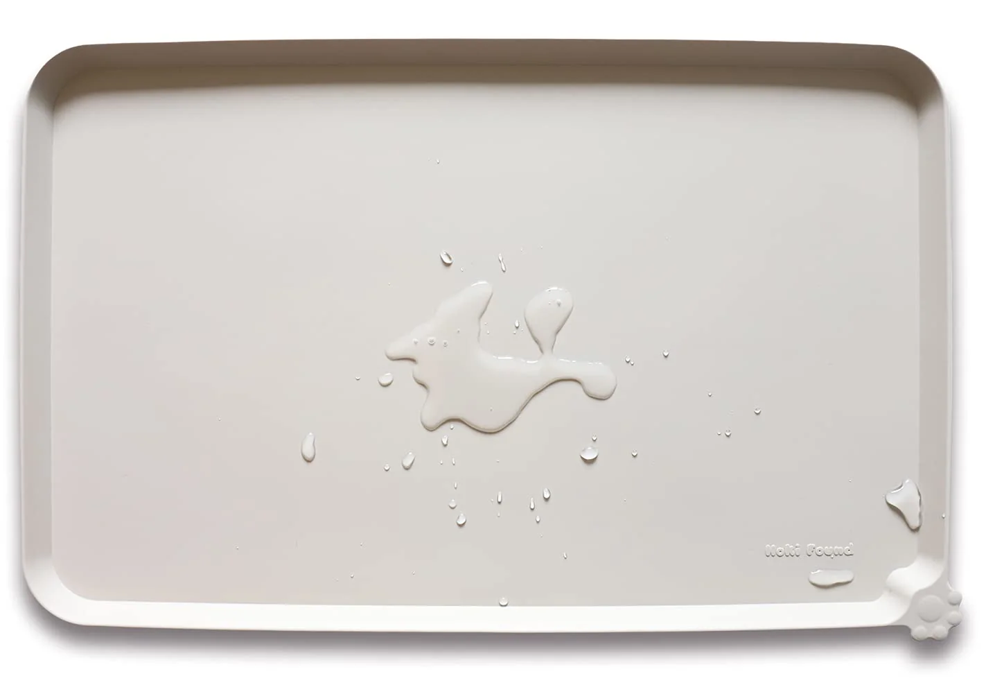Eco-Friendly Hoki Found Silicone Pet Food Tray – High-Lips Waterproof Mats for Dogs Cats Cream Brown Carefully Designed