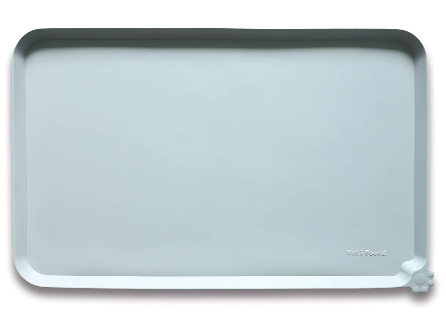 Prestigious Hoki Found Silicone Pet Food Tray – High-Lips Waterproof Dog Cat Bowl Mats Battleship Artisan