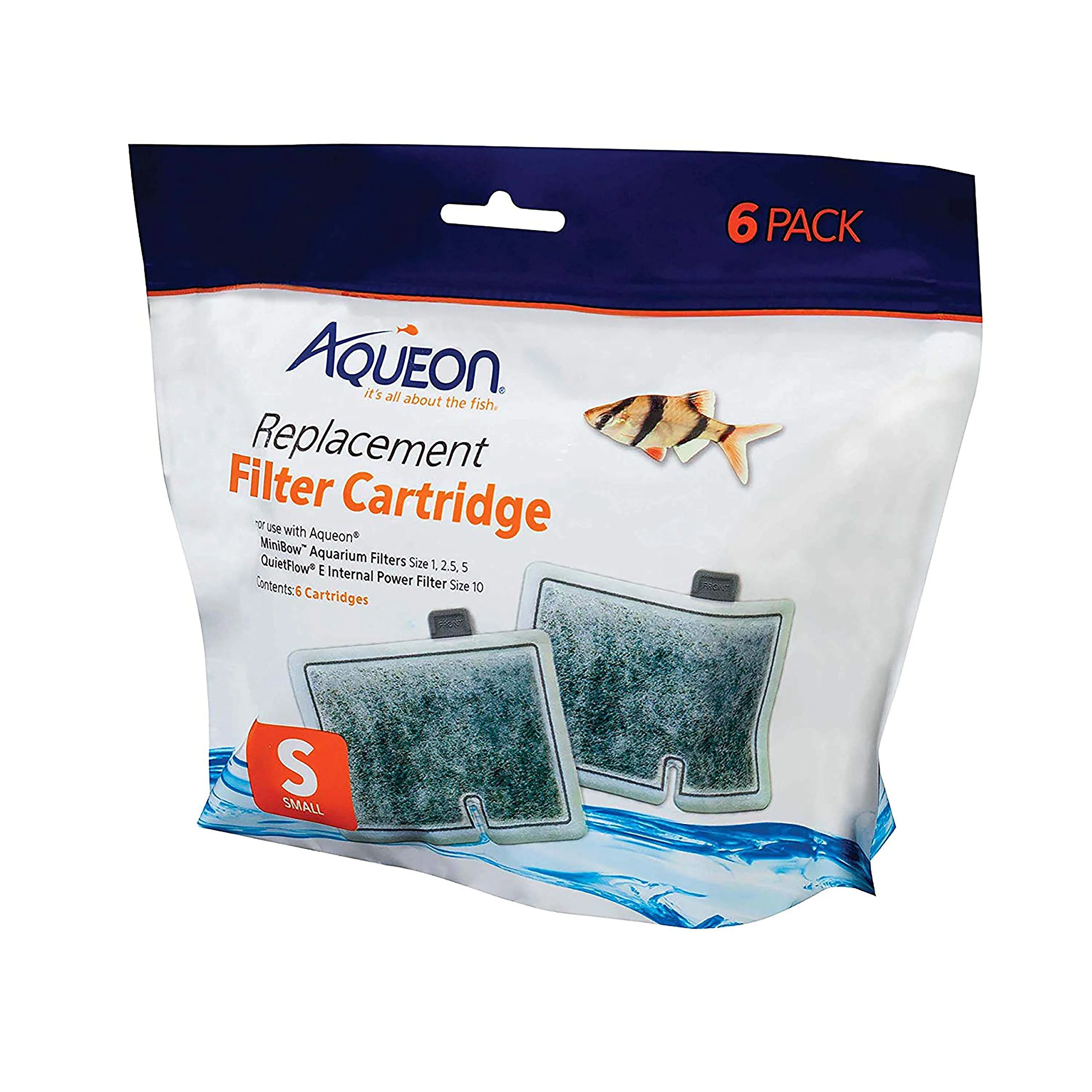 Effective Aqueon Filter Cartridges Small – 6 Pack Easy Install Enhanced Carbon Filtration Premium Material