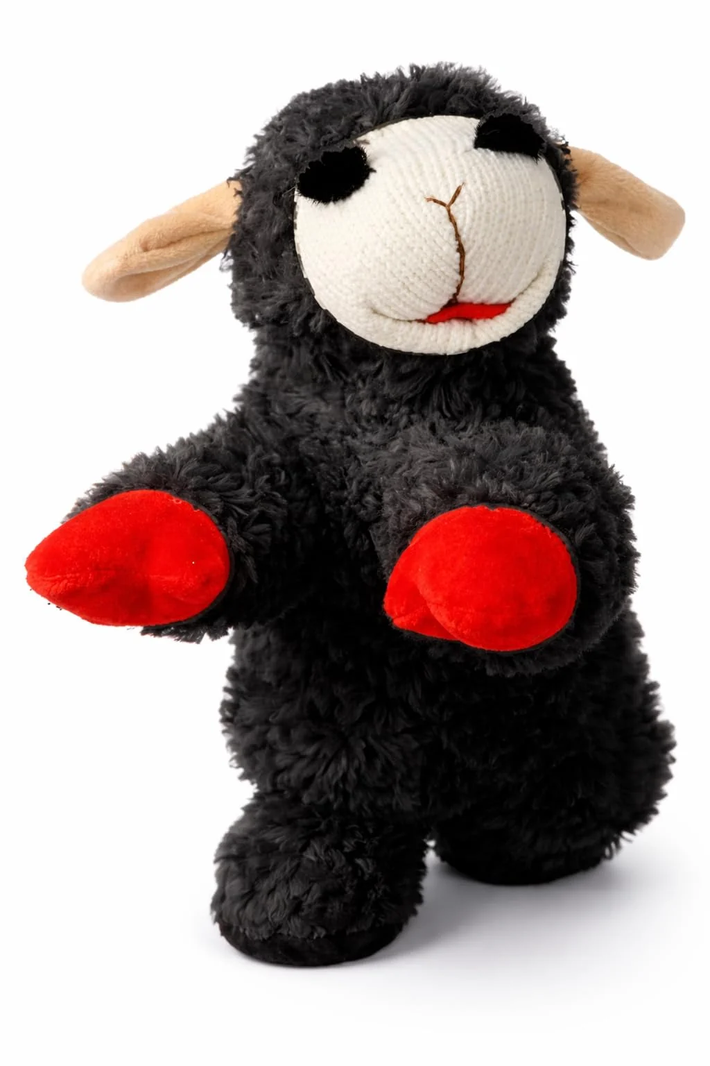 Prestigious Multipet Lamb Chop Dog Toy ly Licensed Plush Squeaker Black 10-inch Environmentally Friendly