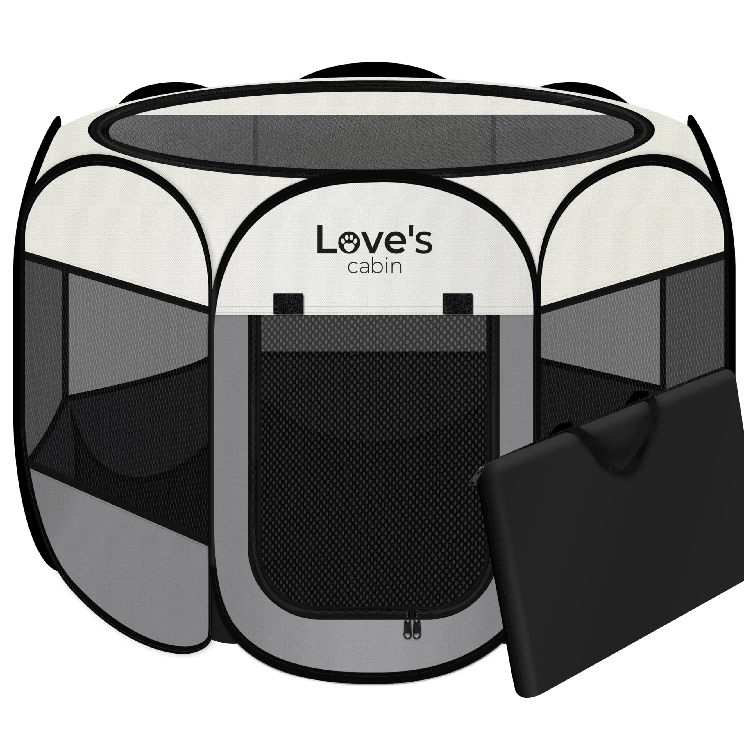 Durable Love’s cabin Pet Playpen – 8-Panel Circular Portable Dog Kennel for Indoor Outdoor Use Recyclable