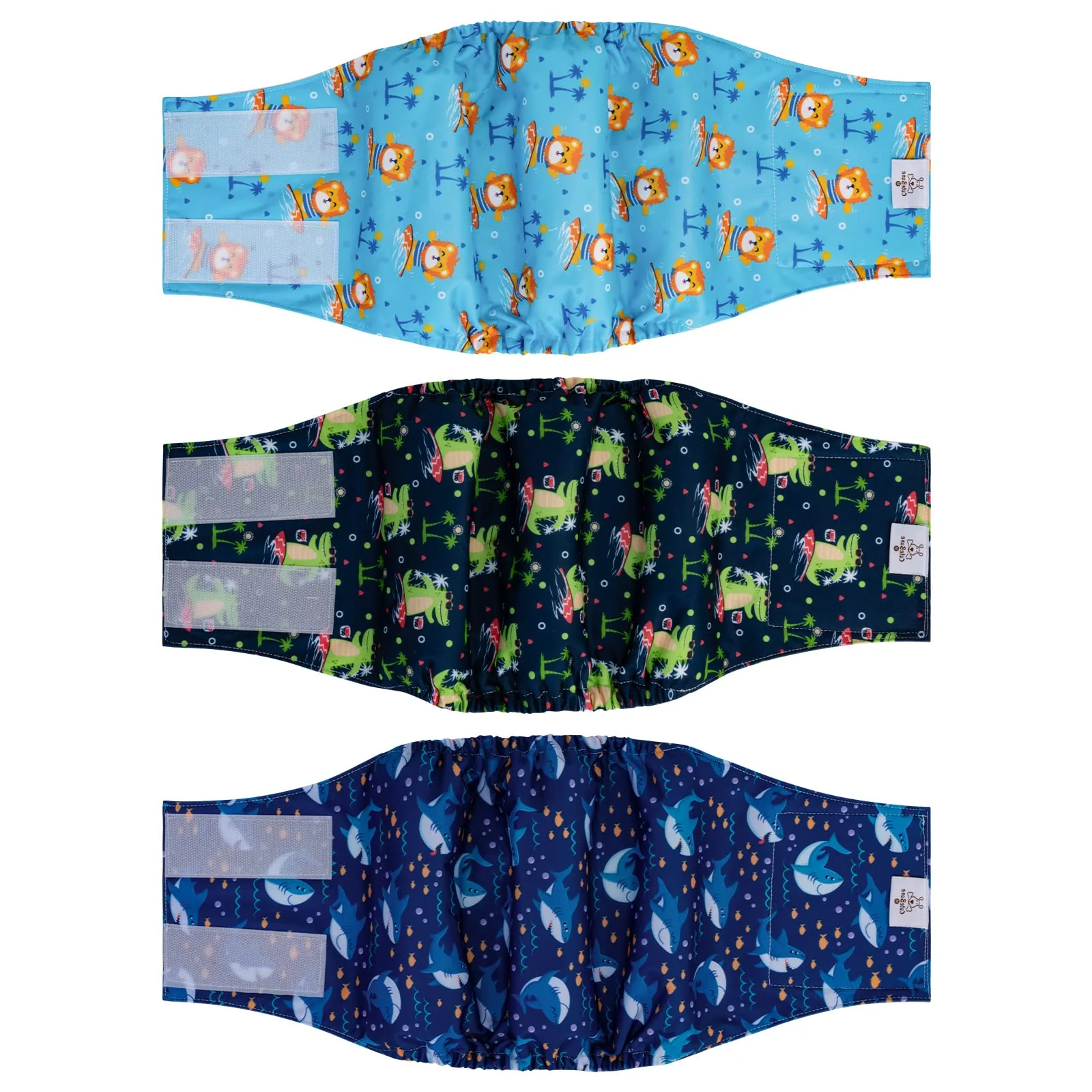 Functional CuteBone Male Dog Diapers Wraps – Washable Belly Band 3-Pack DM38L Superior