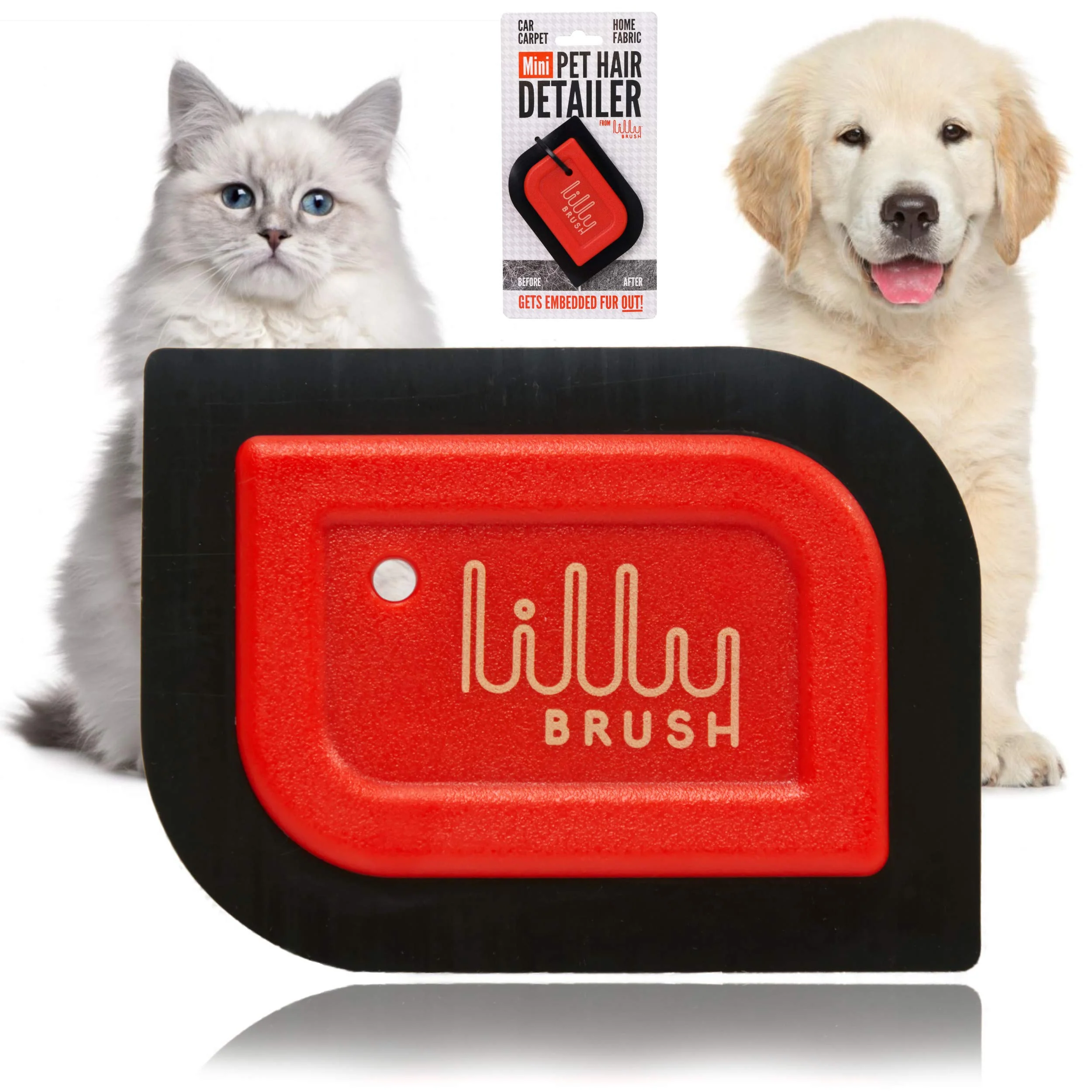 Carefully Designed Lilly Brush Mini Pet Hair Detailer – Reusable Fur Remover for Car Couch Carpet Top-Quality