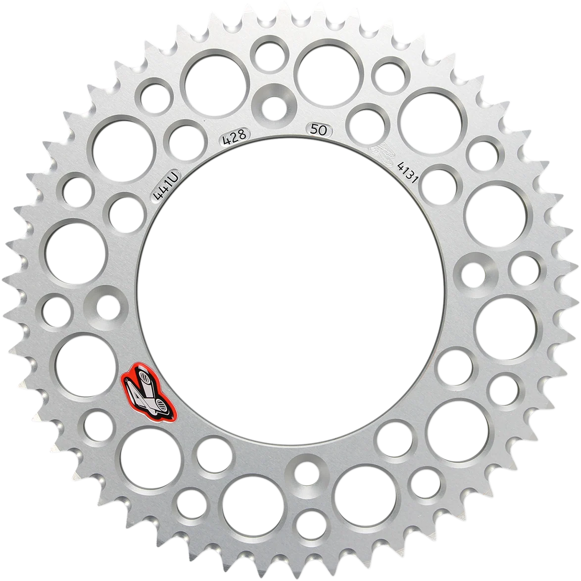 Advanced RENTHAL Rear Sprocket – Aluminum – 50 Tooth – Silver – Gas Gas Husqvarna KTM 441U-428-50GPSI Breathable