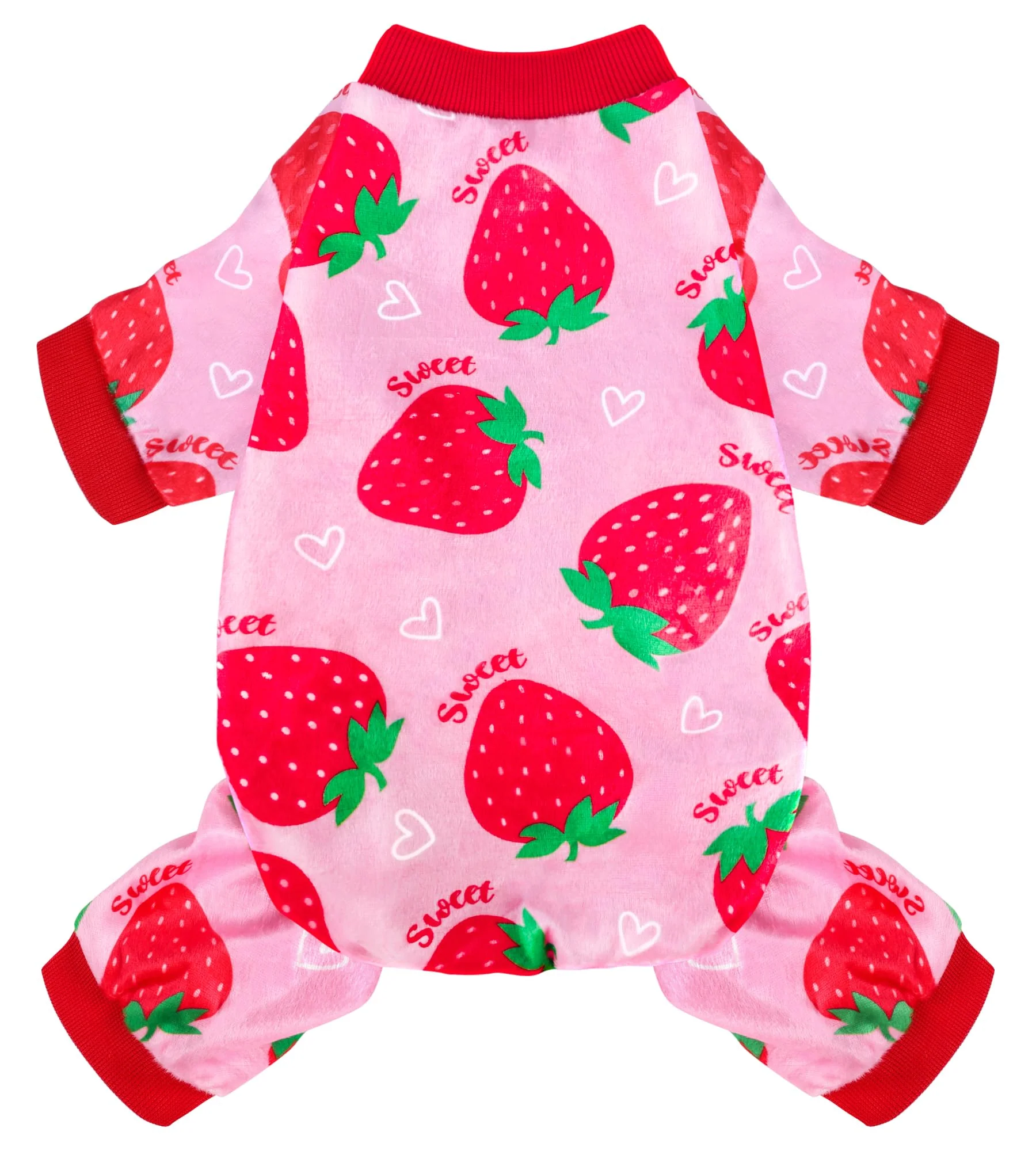 Excellent BAOBICUTE Dog Pajamas – Soft Lightweight Onesies for Small to XXXL Dogs Strawberry Functional