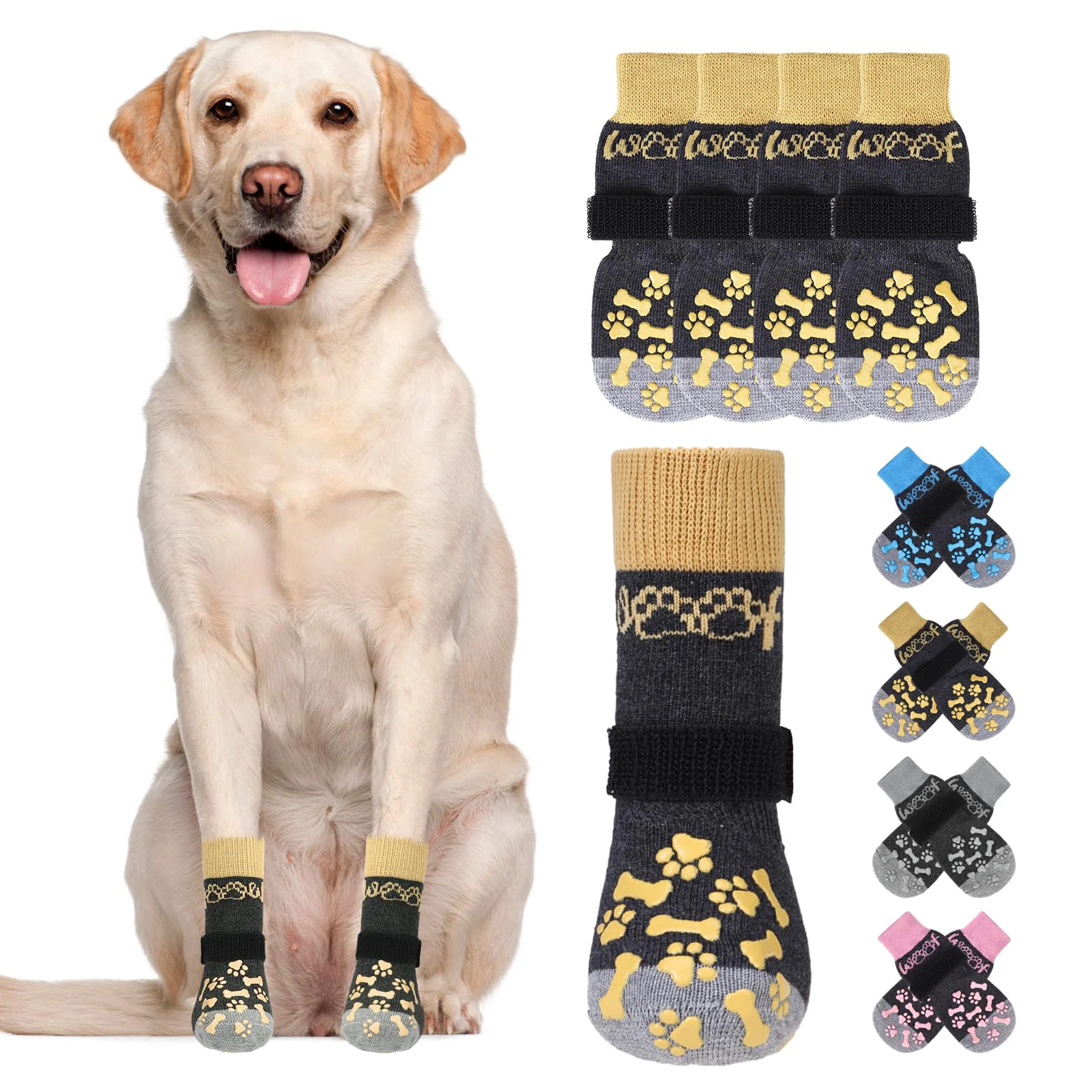 High-Grade KOOLTAIL Dog Socks Non-Slip Paw Protection for Hot Cold Floors Reliable