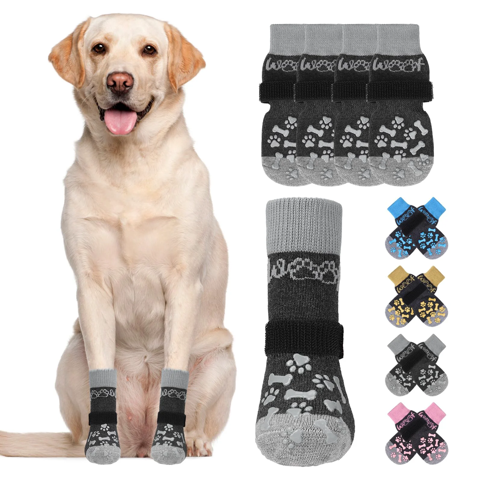 Unique KOOLTAIL Dog Socks XL – Non-Slip Paw Protectors for Hot Cold Pavement Practical
