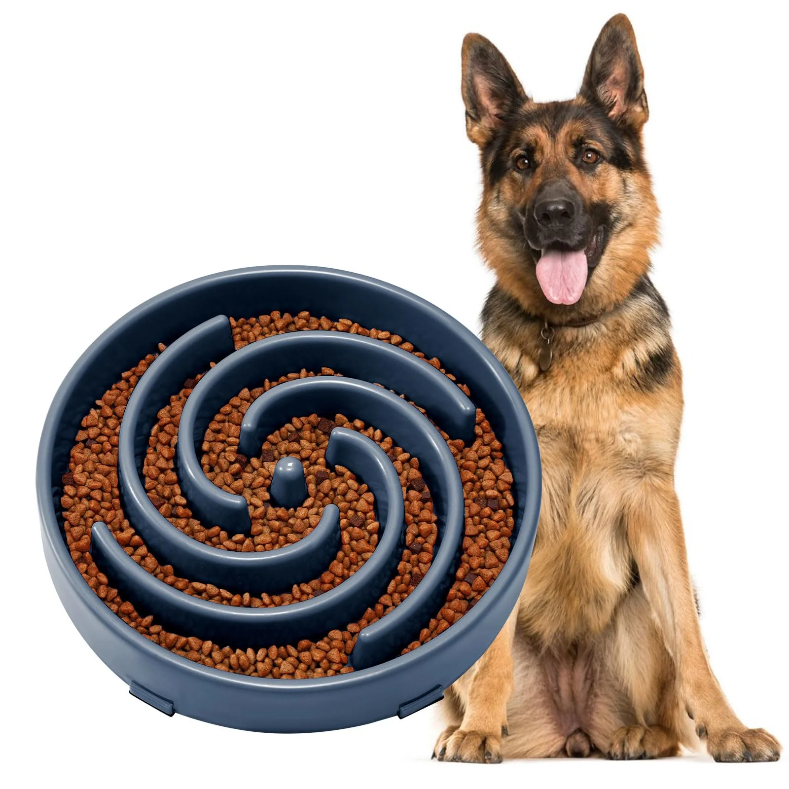 Enhanced JASGOOD Slow Feeder Dog Bowl for Large Medium Dogs – Anti-Gulping Safe Material Optimized