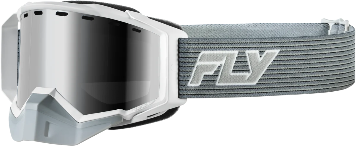 Enhanced Zone Elite Sn Goggle Grey Whte W Blk Mirror Plrzd Smoke Lens Verified