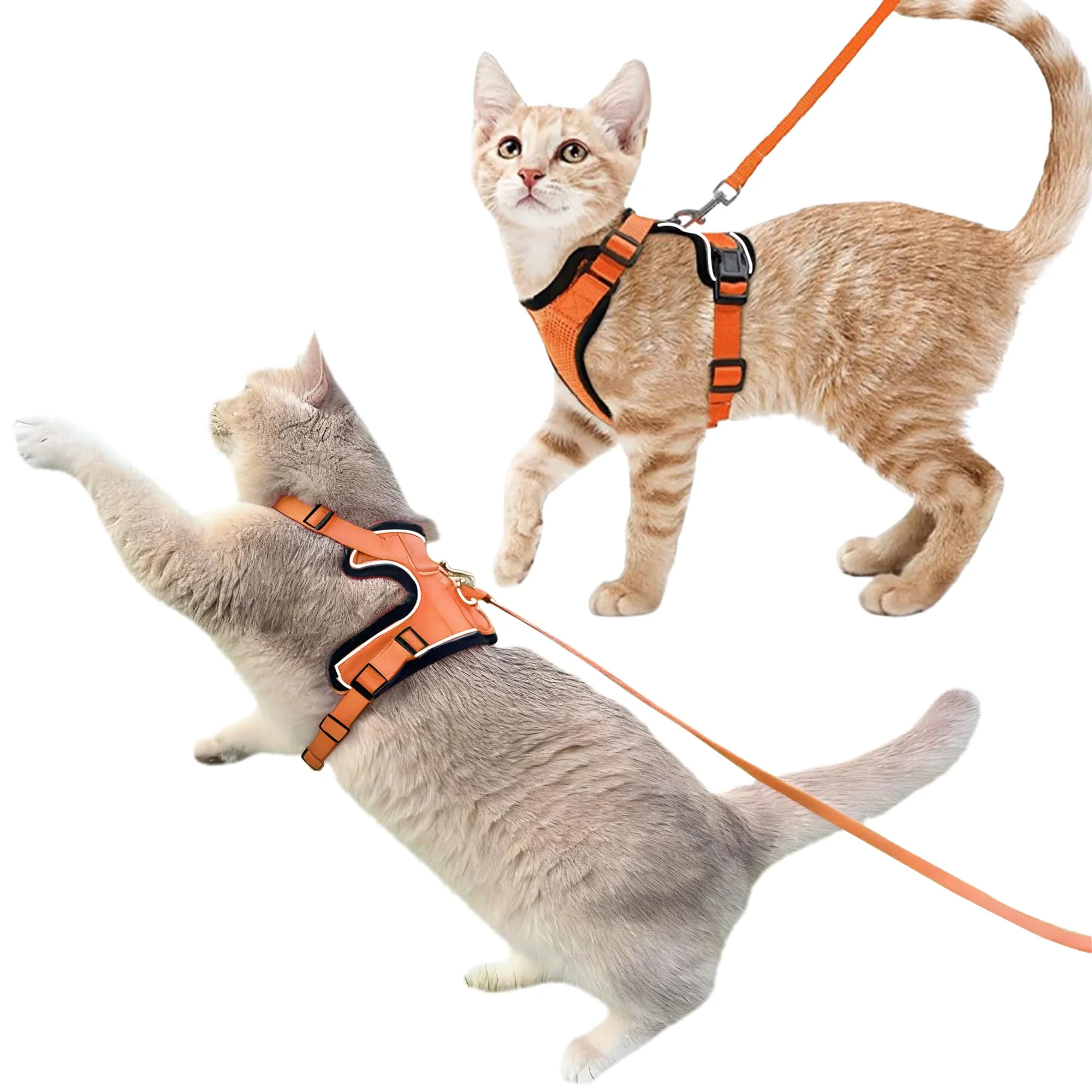 Organic Luxelle Escape-Proof Cat Harness Leash Set – No-Pull Reflective Breathable Mesh Original