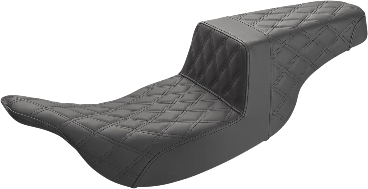 Durable SADDLEMEN Step-Up Seat – Full Lattice Stitch – Black 897-07-175 Exclusive