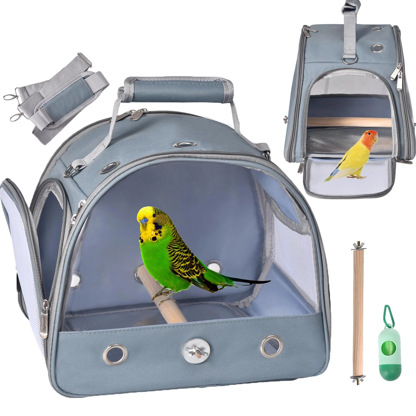 Exceptional FCQQYWZ Bird Carrier Travel Cage with Stand Blue – Small Parrot Parakeet Carrier Contemporary