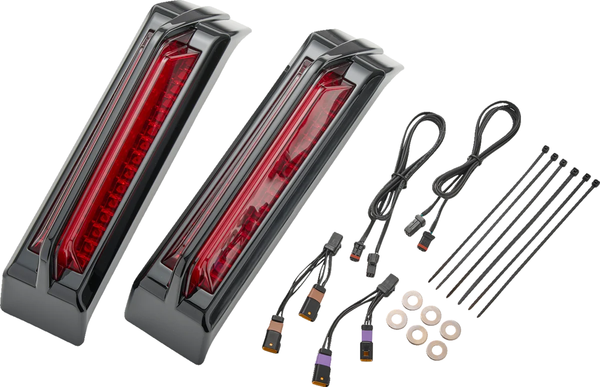 Breathable CIRO Filler Panel Tail Lights – Red Lens – Black 42053 Original