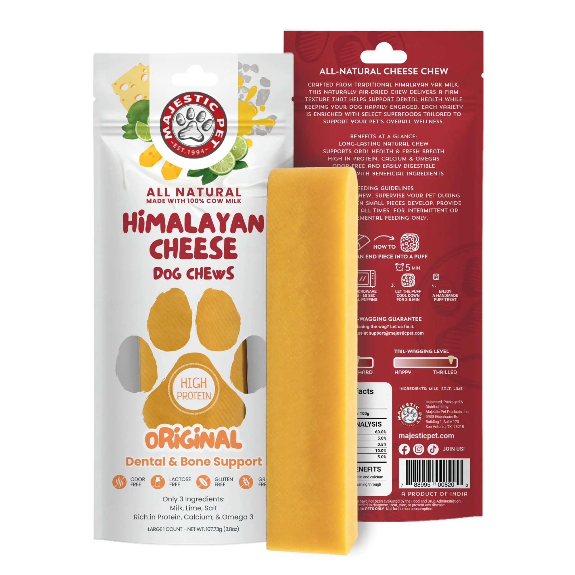 Flexible Majestic Pet Himalayan All-Natural Yak Cheese Dog Chews Effective