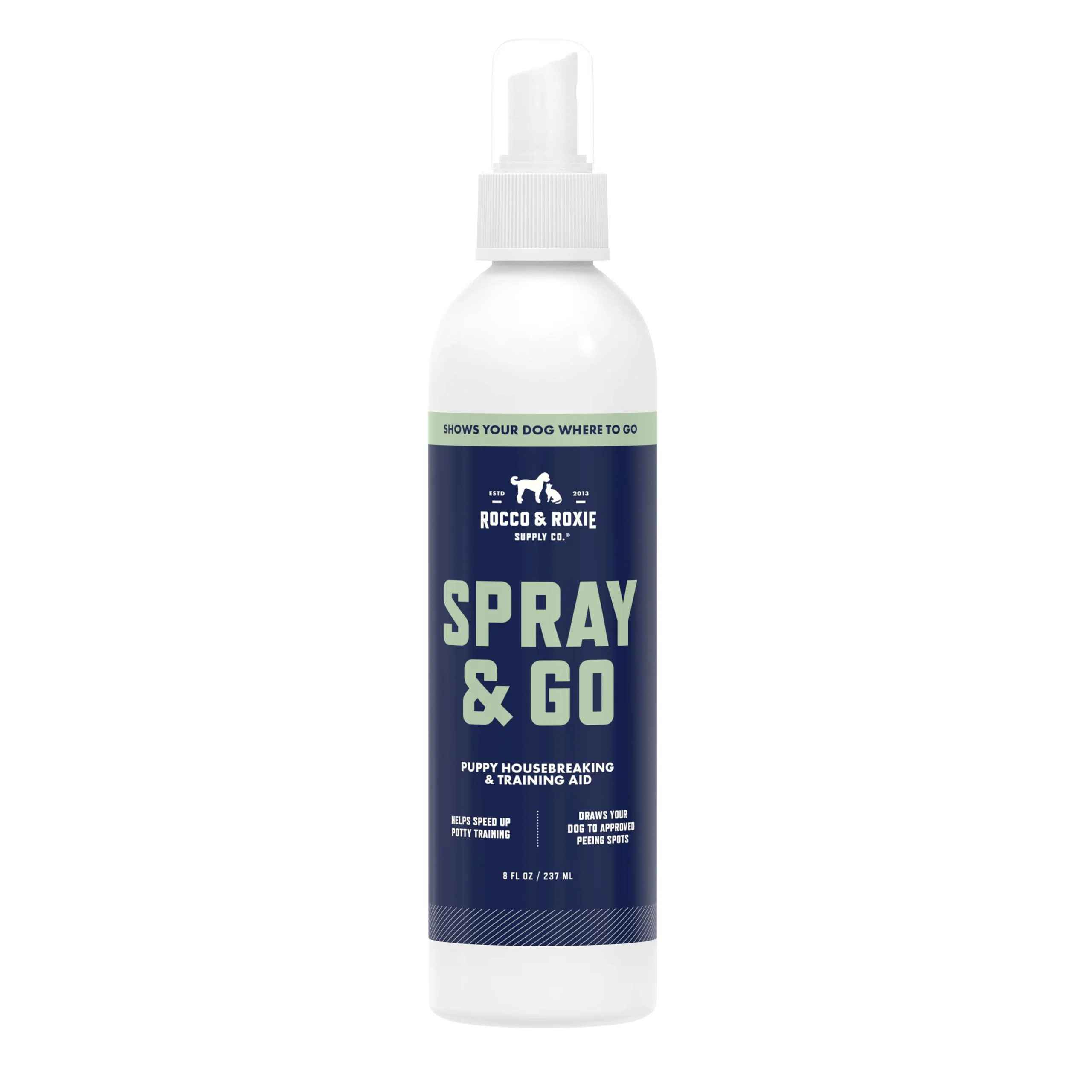 Enhanced Rocco Roxie Puppy Potty Training Spray – Attract to One Spot Indoor Outdoor Training Made in USA High-Quality