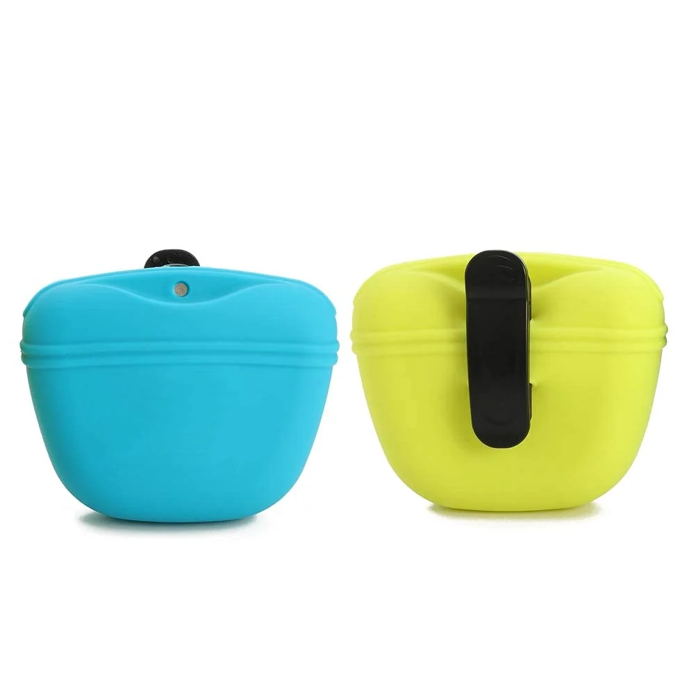 Sophisticated RoyalCare Silicone Dog Treat Pouch – Small Training Bag with Magnetic Closure Waist Clip 2-Pack US Patent Solid