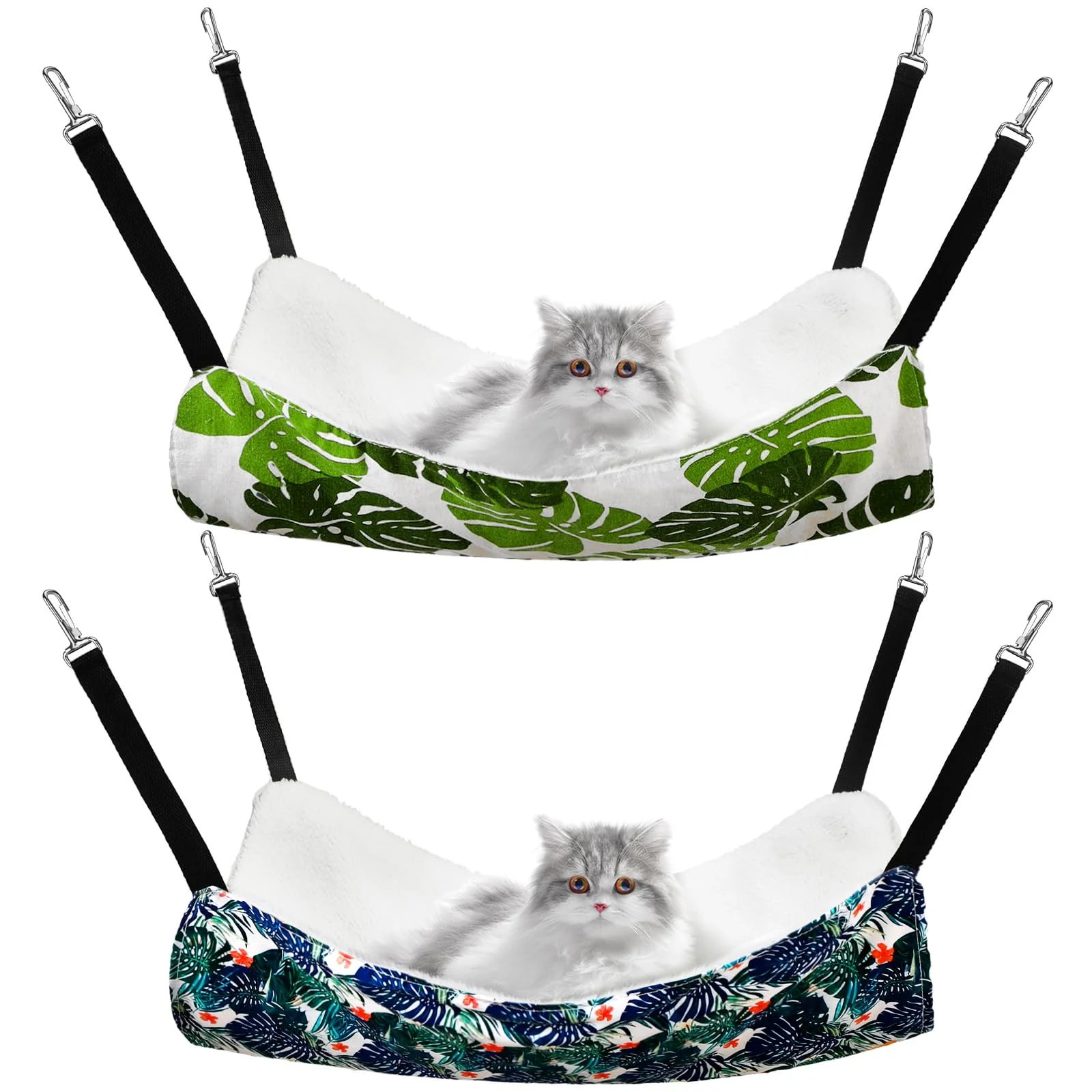 Modern Jetec 2-Pieces Reversible Cat Hanging Hammock – Soft Breathable Small Pet Bed Practical