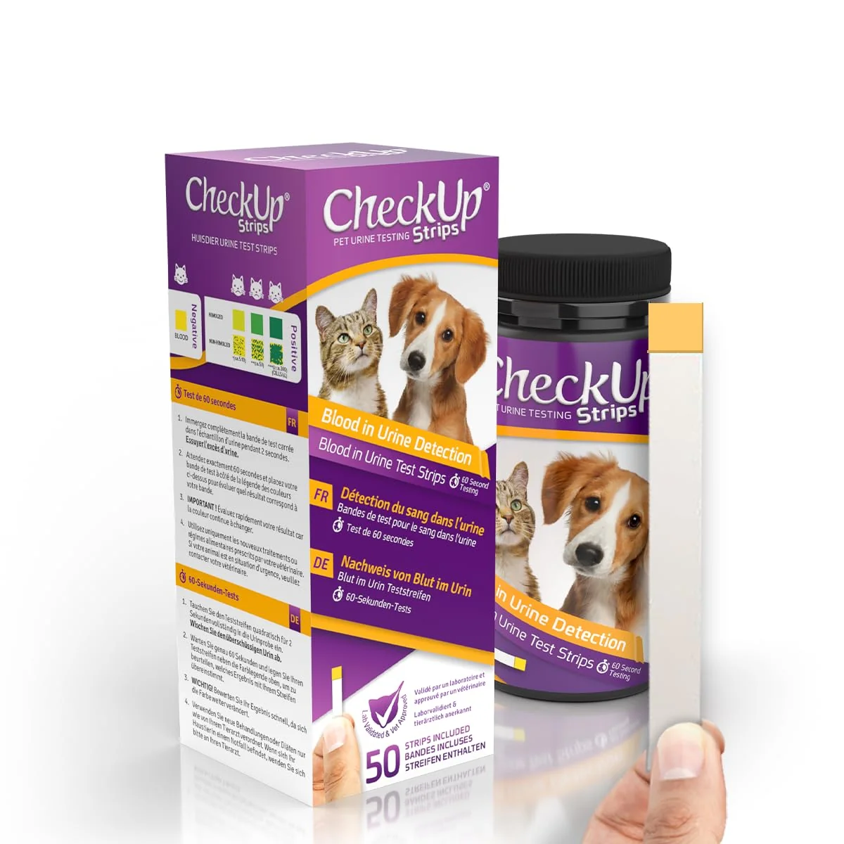 Artisan KIT4CAT CheckUp Testing Strips x50 – Blood in Urine Test Strips for Cats Dogs Verified