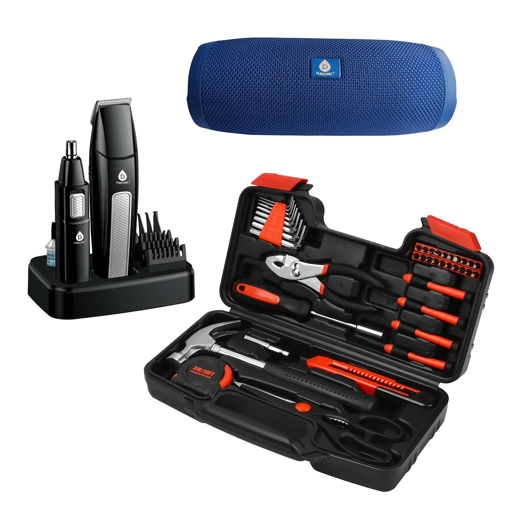 Fine Crafted Paquete masculino definitivo kit de herramientas altavoz inalámbrico y set de cuidado personal para la excelencia diaria Relaxed