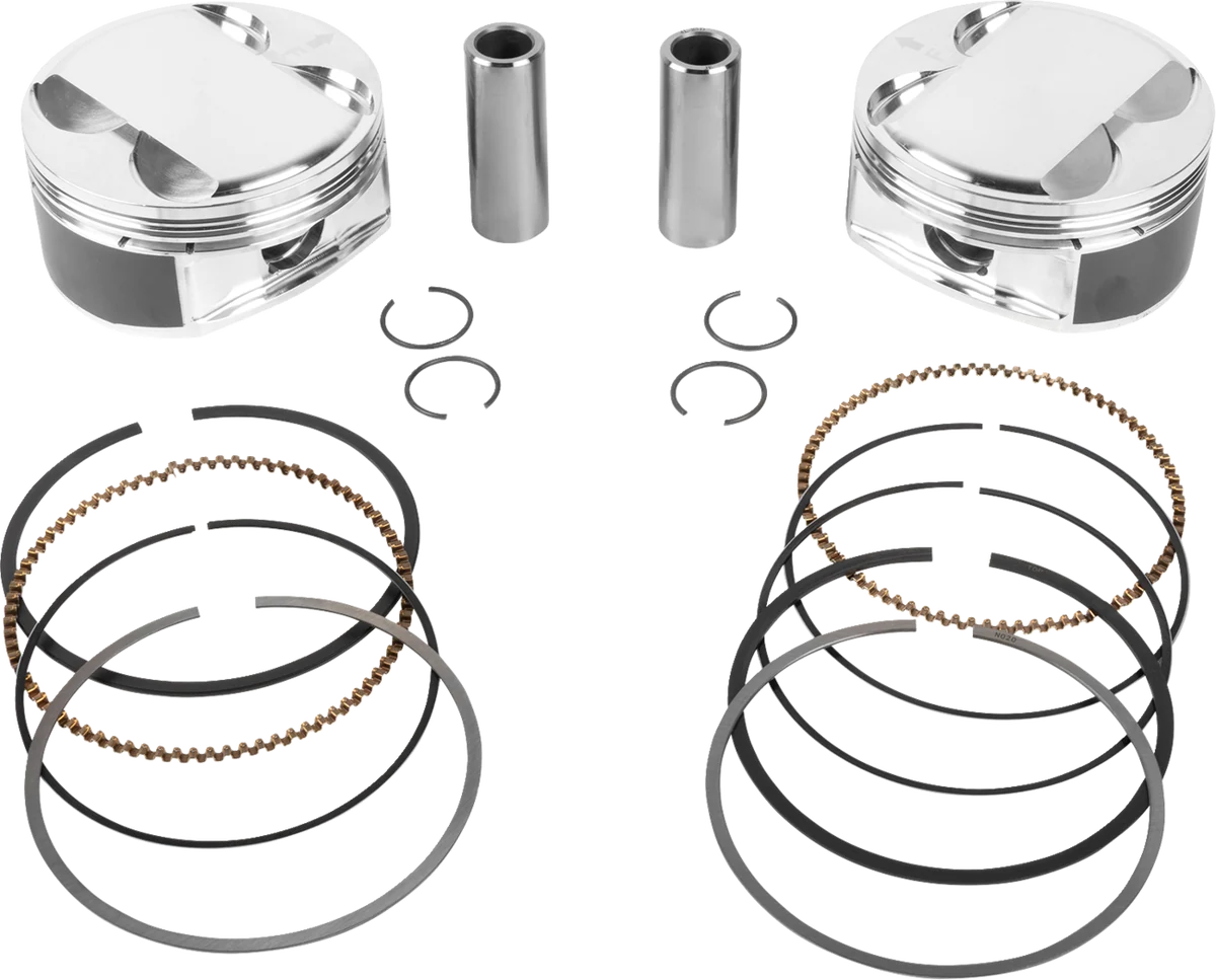 Smooth JE PISTONS Piston Kit – 4.080 Bore – 4.500 Stroke – 12.0 1 CR – 108 M8 398761 Artisan