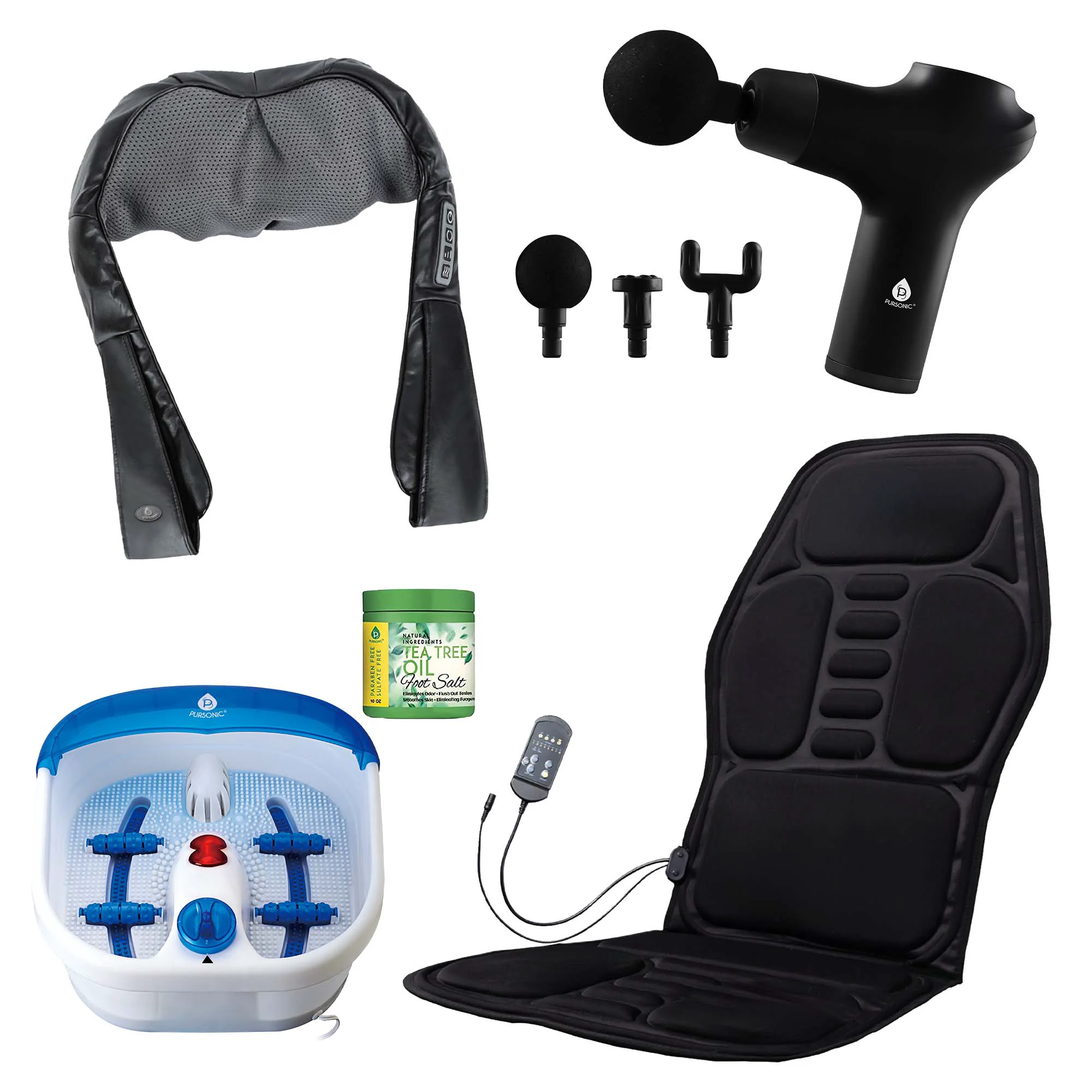 Trusted Paquete de relajación total Pursonic spa de pies pistola de masaje y más High-Quality