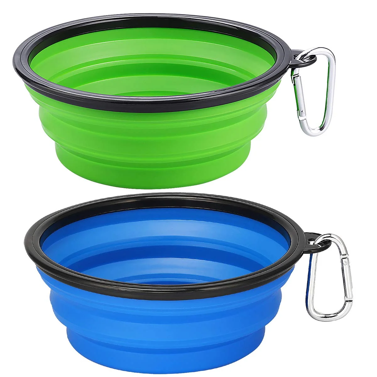 Advanced Kytely Large Collapsible Dog Bowls 2 Pack – 34oz Foldable Travel Bowls for Dogs Cats Blue Green Top-Quality
