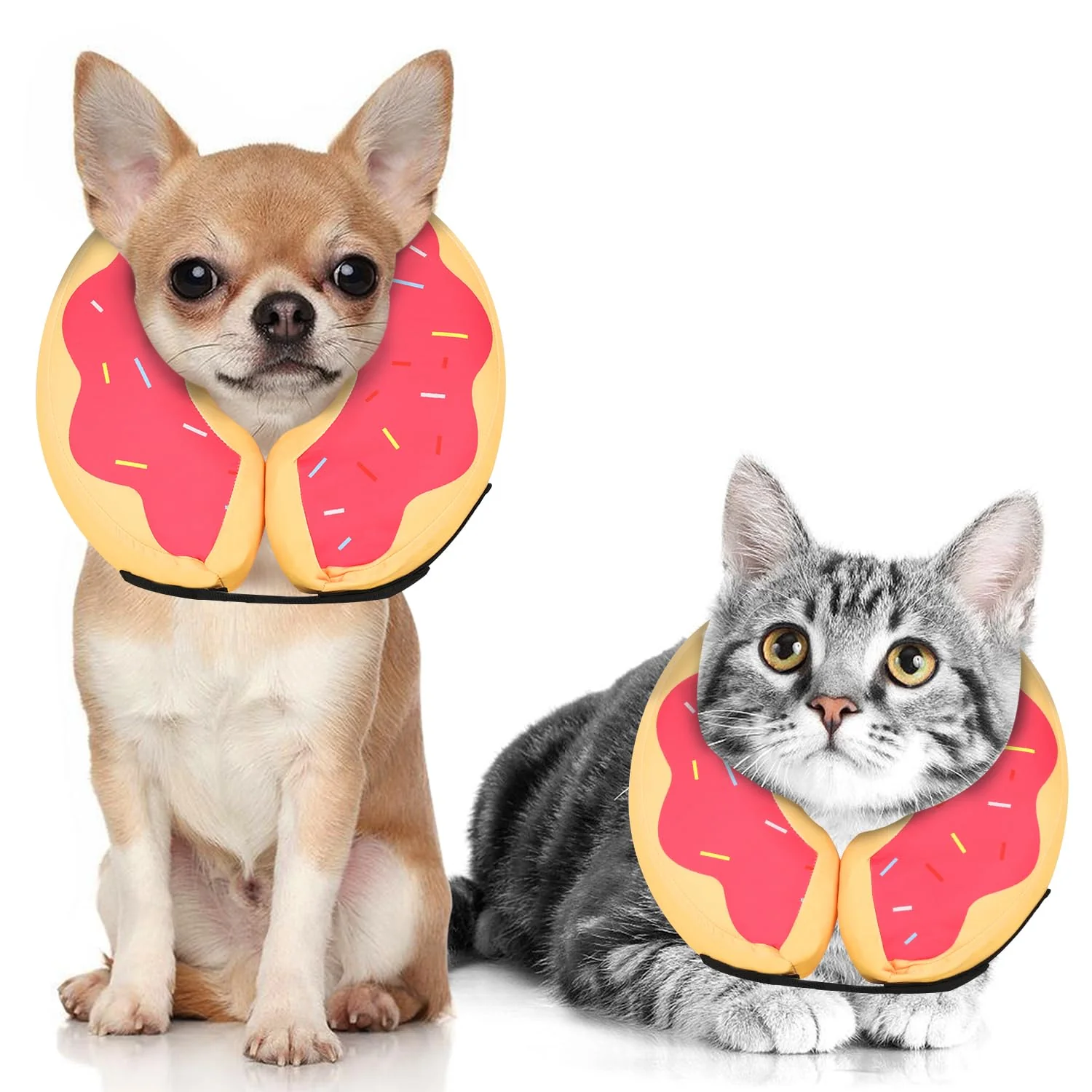 First-Class MIDOG Inflatable Donut Collar Soft Post-Surgery E-Collar Red XS Elegant