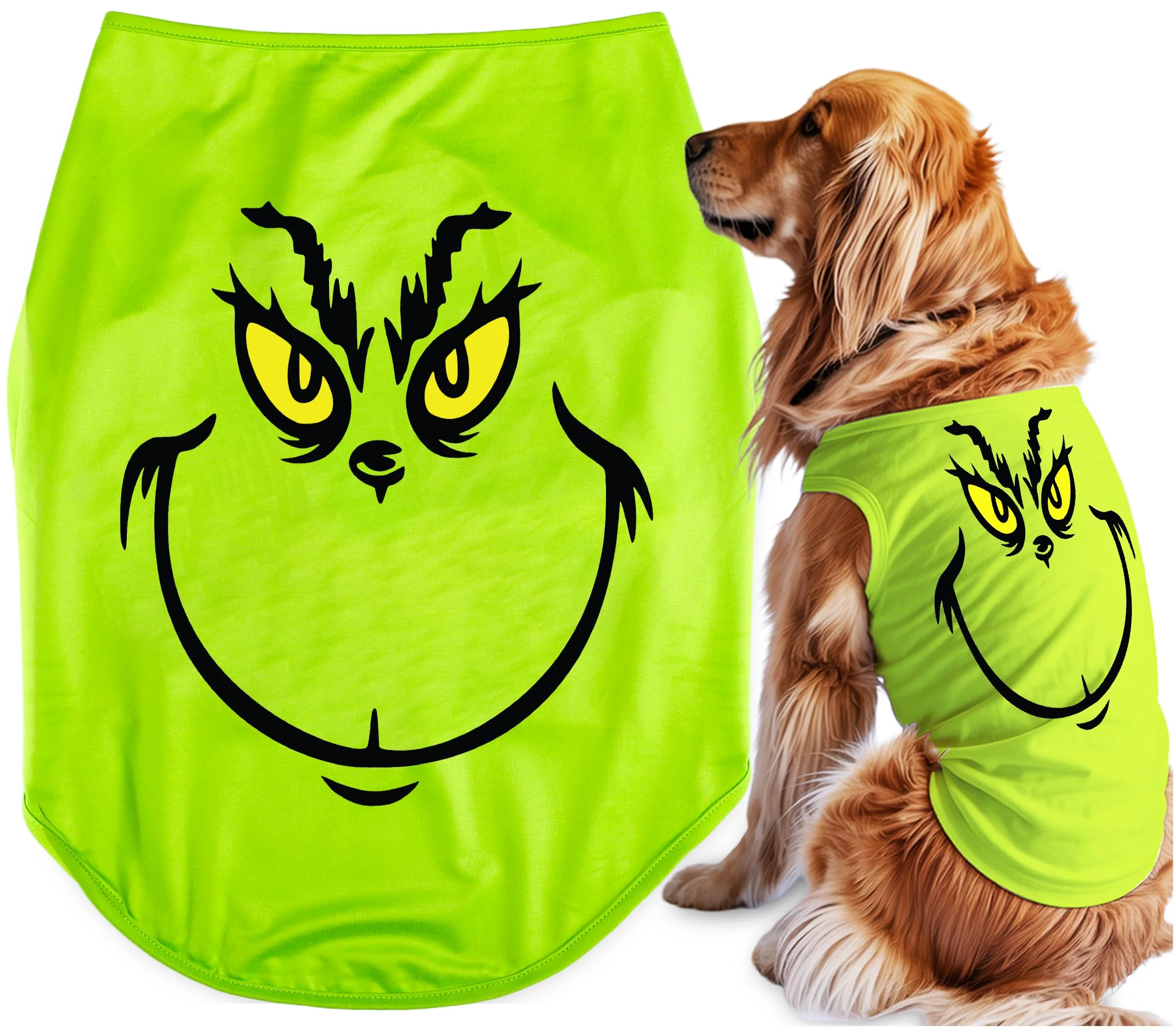 Fine Crafted ZamouK Dog Christmas Outfit – Medium Green Holiday Shirt Original