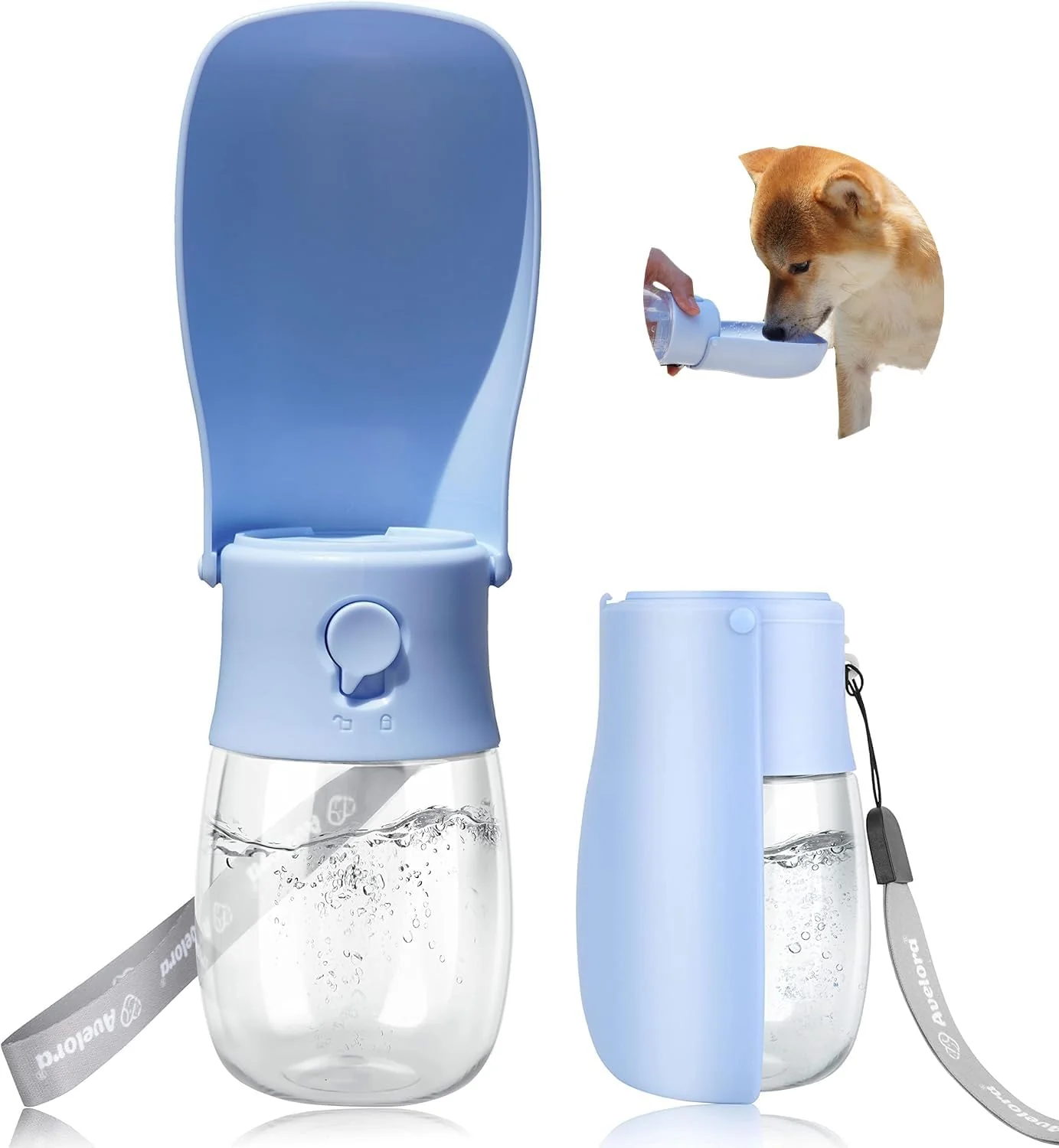 Classic AVELORA Foldable Dog Water Bottle – Portable Leak-Proof Hydration for Walks Hikes Travel Easy-to-Use