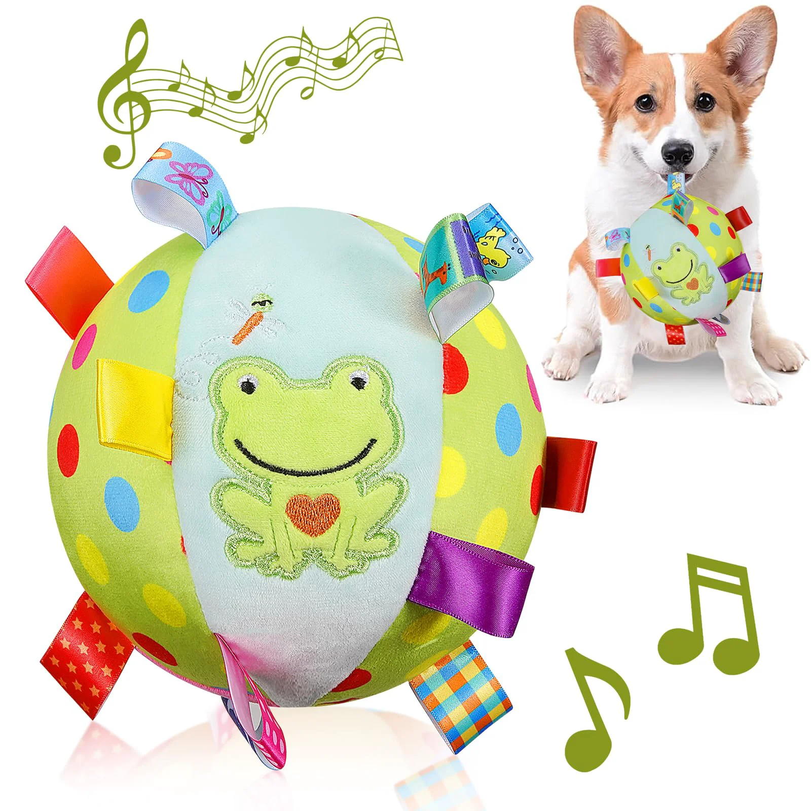 Healthy Letalong Dog Squeaky Plush Toy with Bell — 6-Inch Fetch Ball for All Dogs Sophisticated