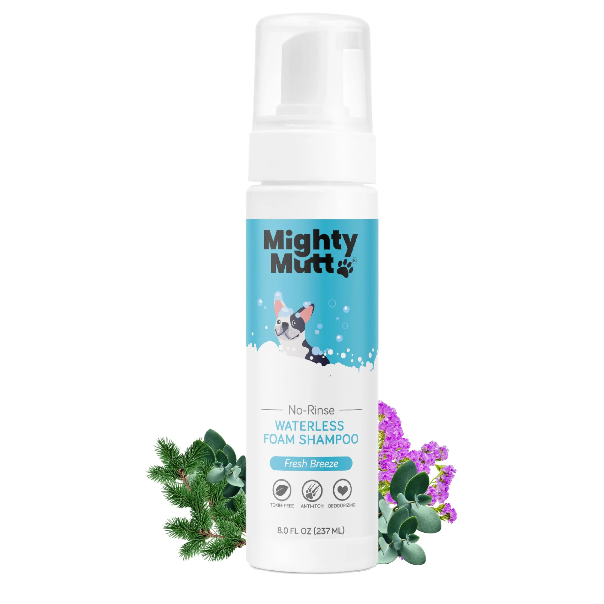 Contemporary Mighty Mutt Hypoallergenic Waterless Shampoo for Dogs No-Rinse Foaming Dry Shampoo Fresh Breeze 8 Fl Oz Environmentally Friendly