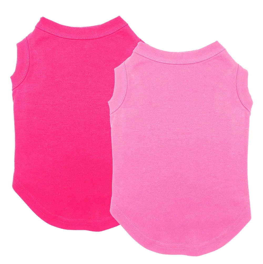 Luxury Chol Vivi Dog Shirt Clothes – 2-Piece Tank Tops for All Breeds Pink Rose Red XXX-Large Certified