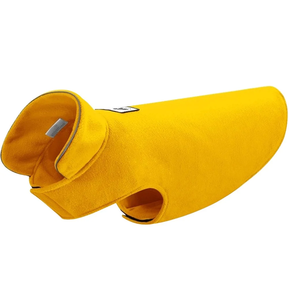 Traditional La La Pet Creation Core Windproof Plush Sport Vest Dog Jacket — Reflective Easy-On Warm XL Yellow Outstanding