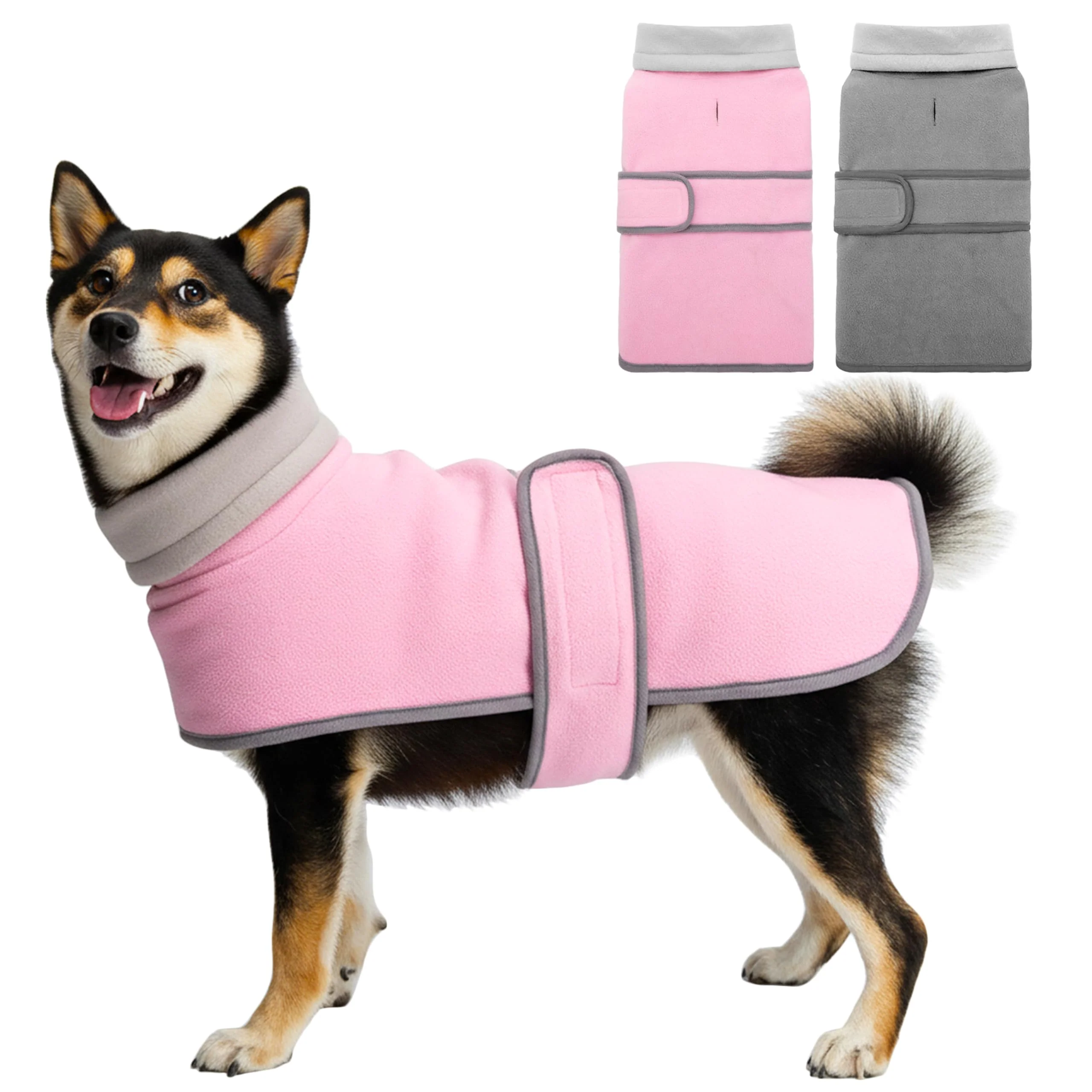 Traditional TUKOAW Dog Coat 2 Pack – Turtleneck Fleece Winter Jackets for Cold Weather M-XXL Fashionable