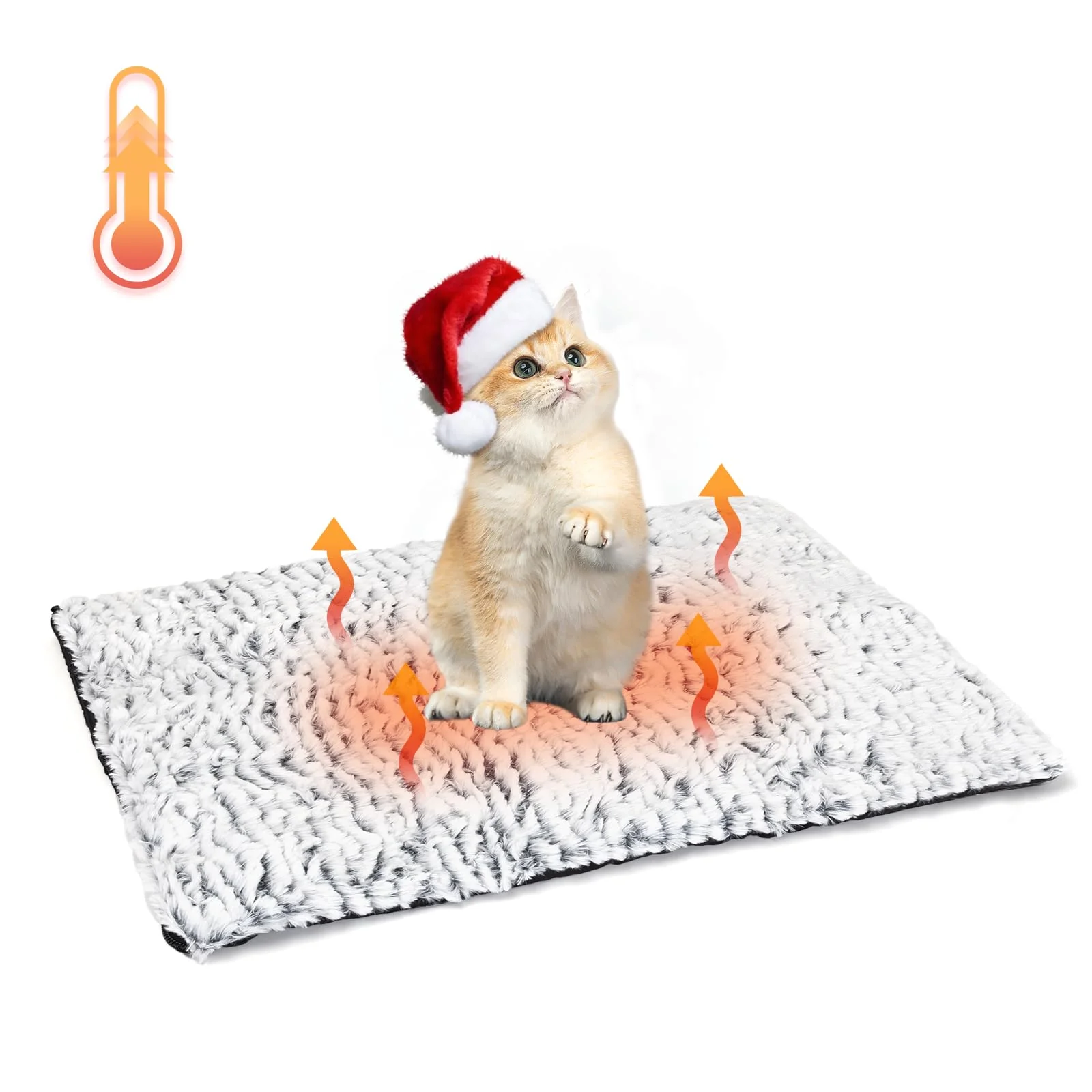 Recyclable Nobleza Self-Warming Cat Bed – Plush Non-Electric Heat Pad for Small Medium Pets S Smooth
