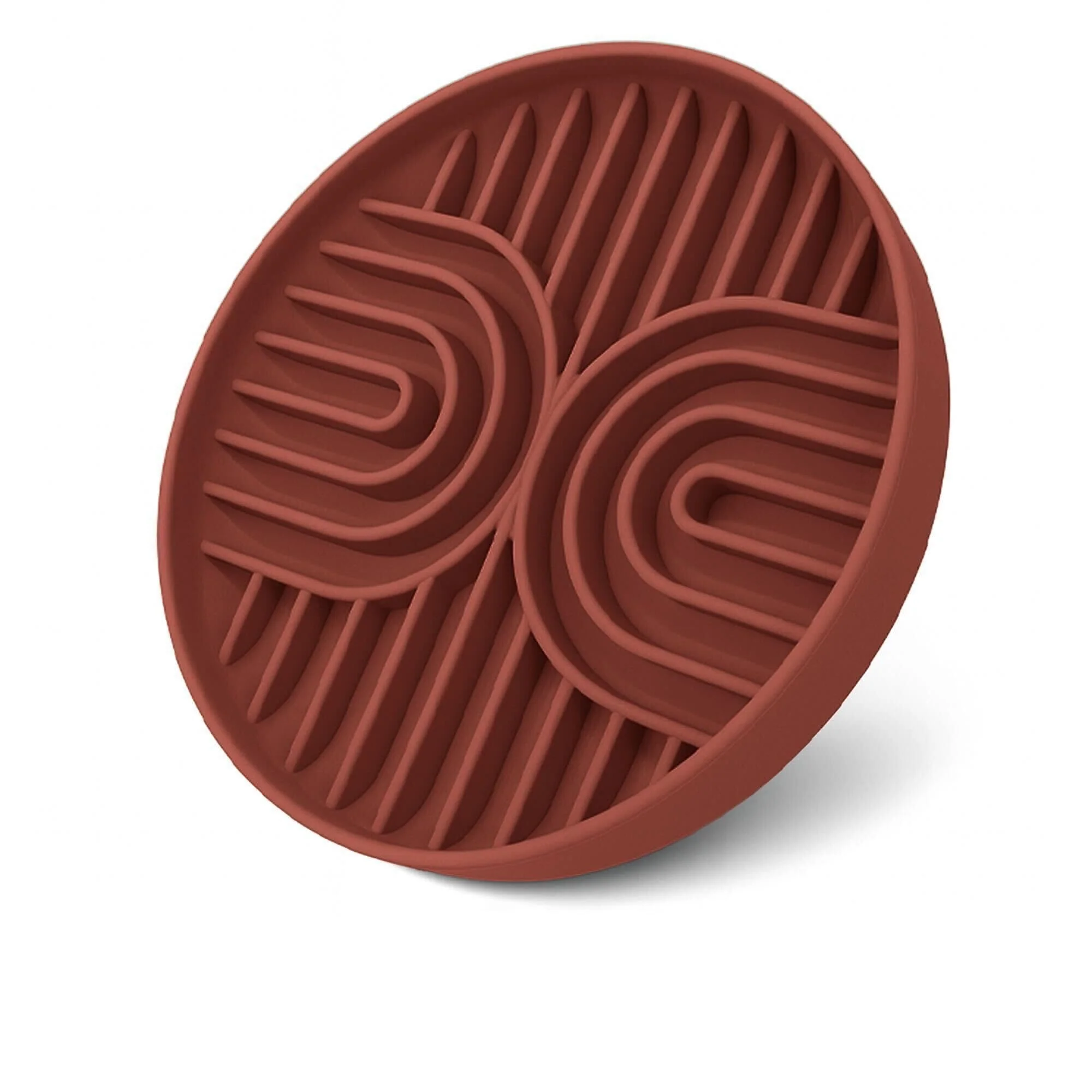 Minimalist Fur-Brained Slow Feeder Dog Bowl – Mocha BPA- Non-Slip Dishwasher Safe Dependable