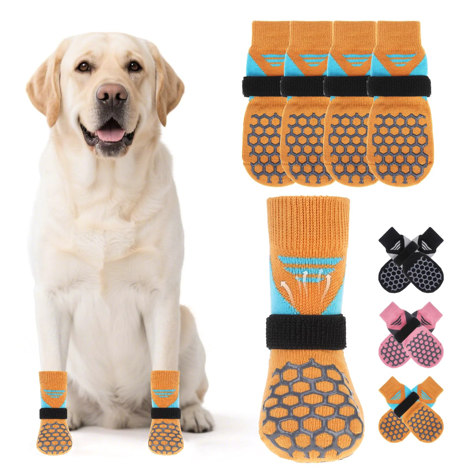 Official KOOLTAIL Dog Socks for Hot Cold Pavement Non-Slip Paw Protectors for All Sizes Sustainable