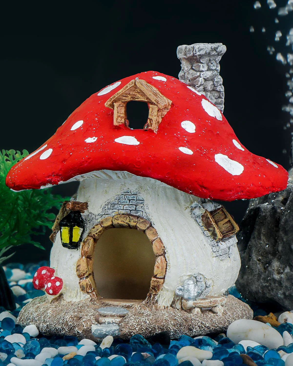 Clean Uniclife Aquarium Mushroom House – Resin Hideout Decor for Freshwater Tanks 5–20 gal Sophisticated