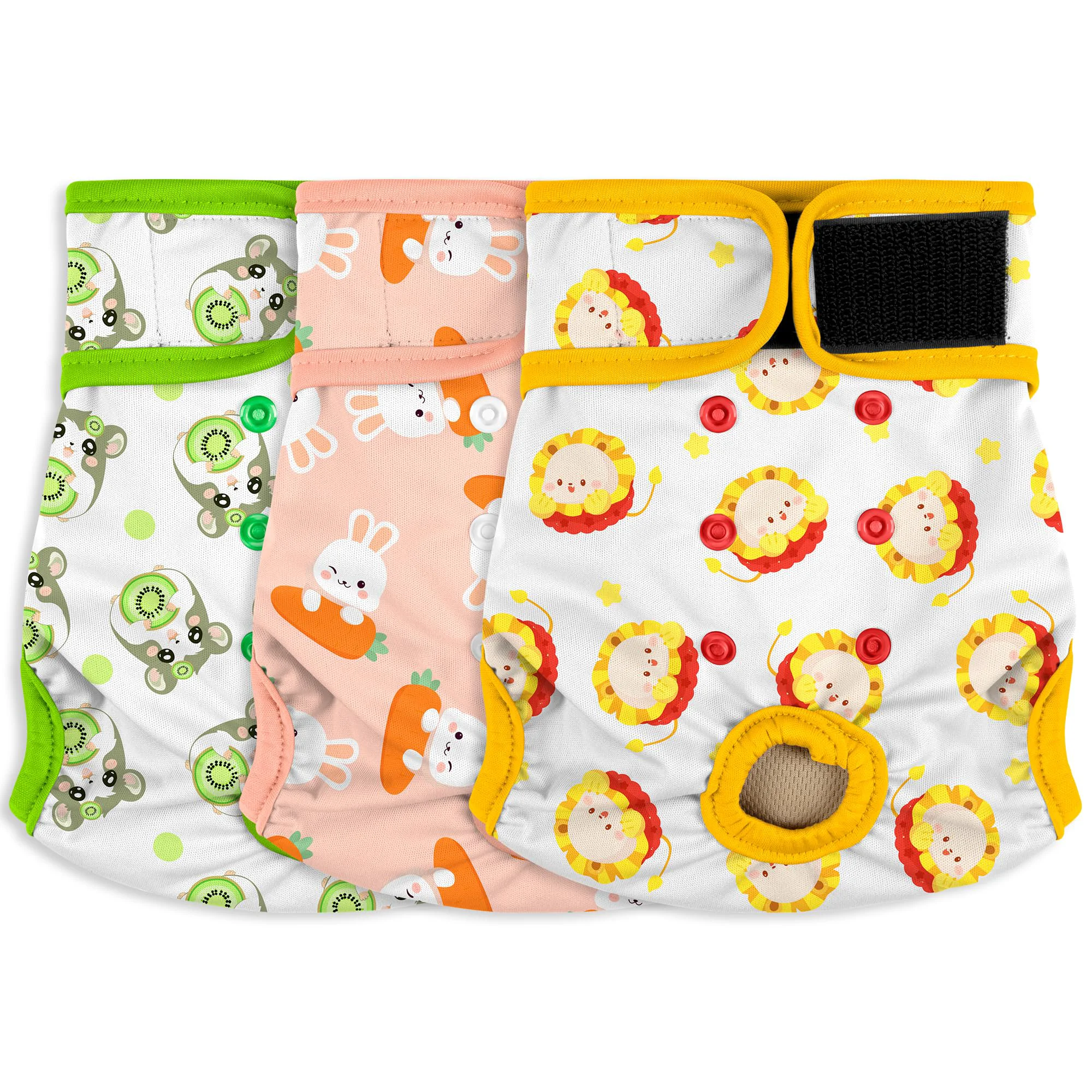 Effective Grecle Female Dog Diapers – Premium Reusable Diapers for Dogs in Heat Rabbit M Highly Absorbent Adjustable Snaps Superior