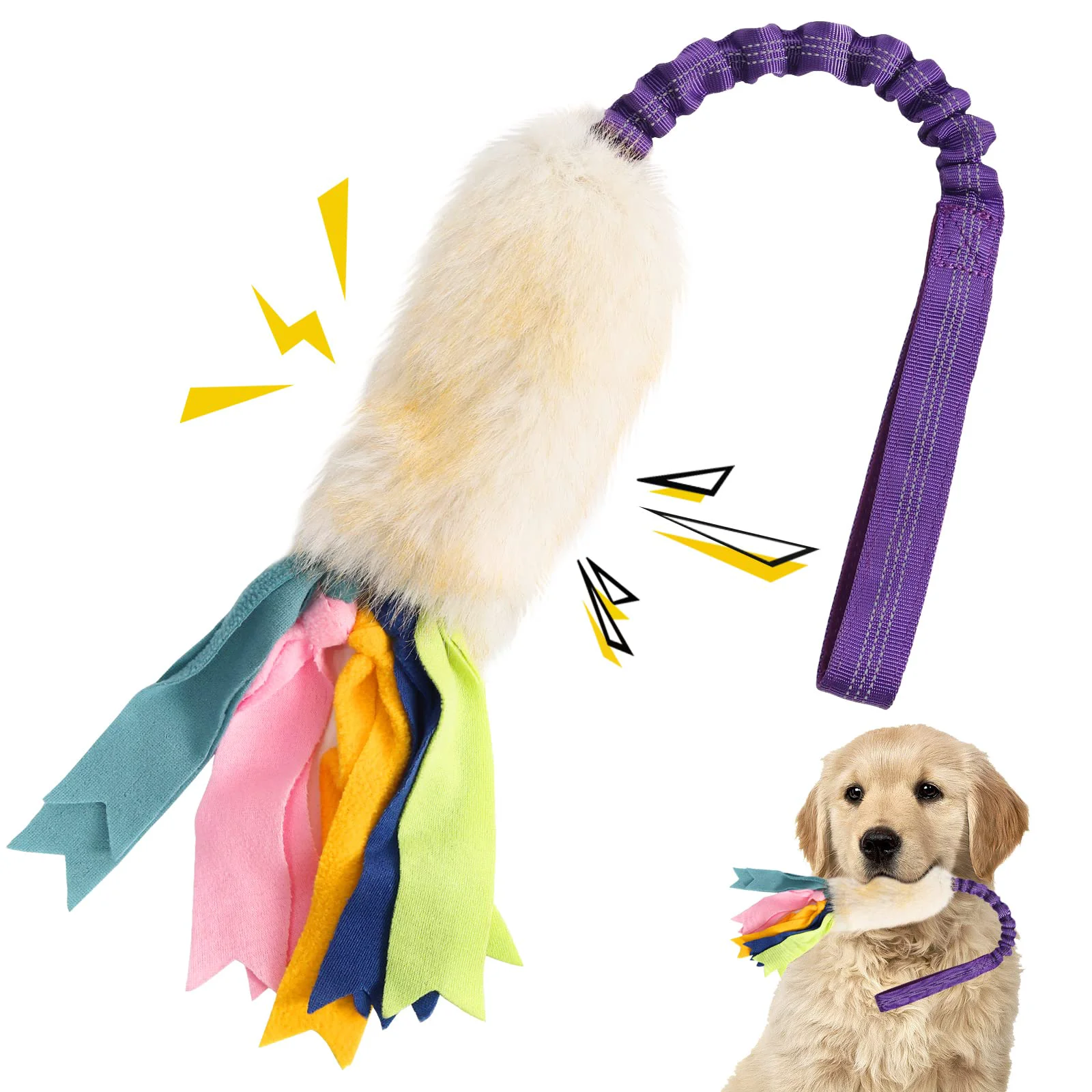 Classic Wodoca Dog Rope Toys – Nearly Indestructible Tug Squeak Dental-Cleaning Chew Toy Powerful