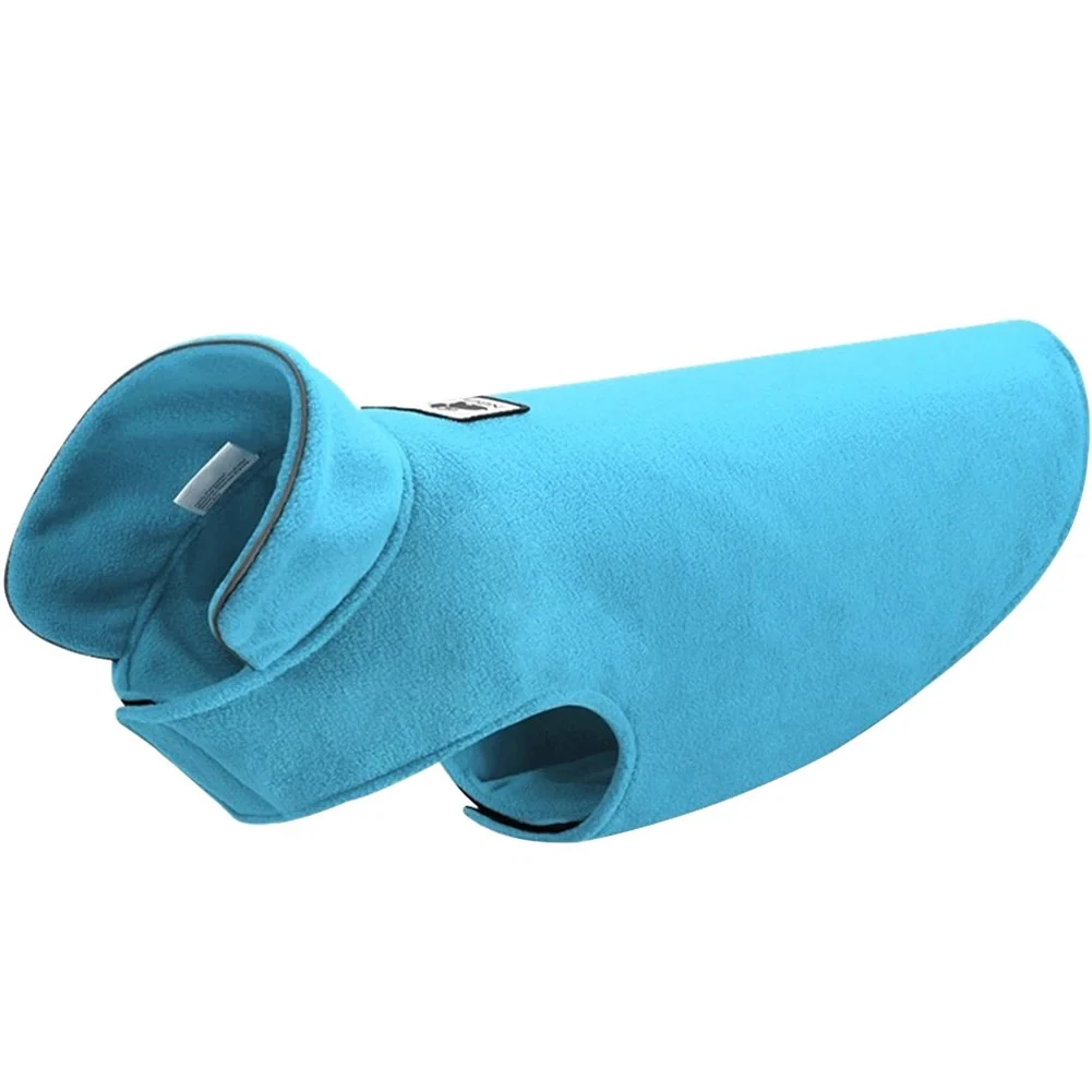 Elegant La La Pet Creation Core Windproof Plush Dog Jacket with Reflective Strips – Velcro Closure Windproof Breathable Blue XXL Genuine