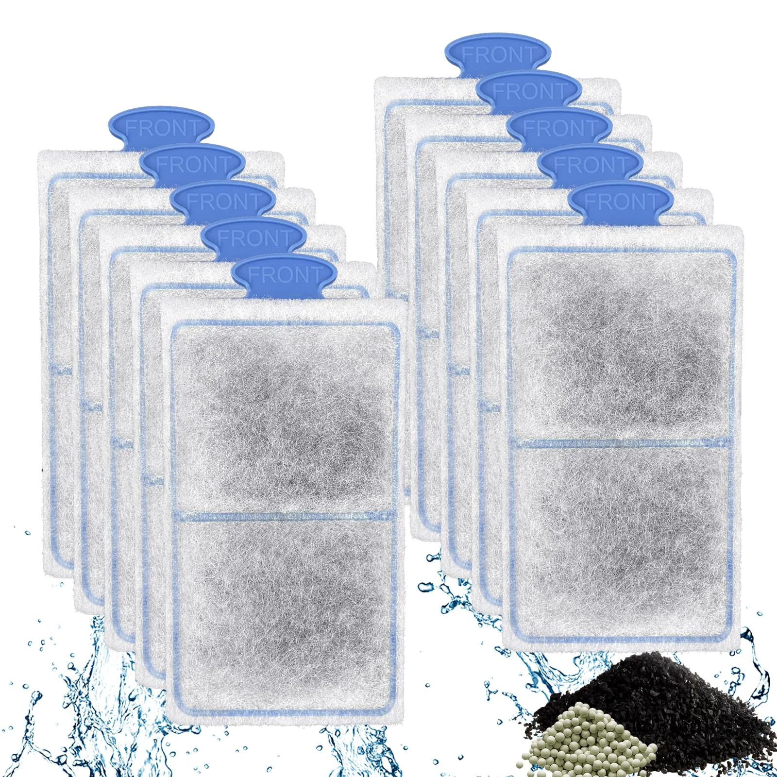 Convenient driamor 10-Pack PF-S Filter Cartridges for PF10 Small Power Filters Thickened Cotton Zeolite Activated Carbon Verified